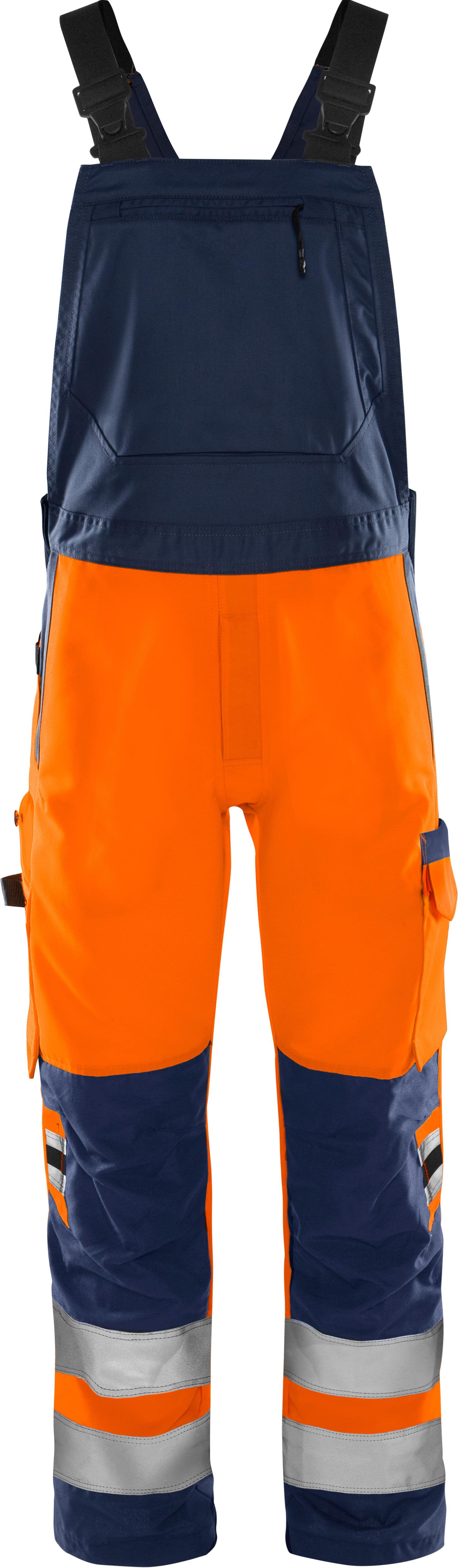 Fristads 1030 GPLU Selebukse oransje/marineblå Varsel, Oransje/Marineblå