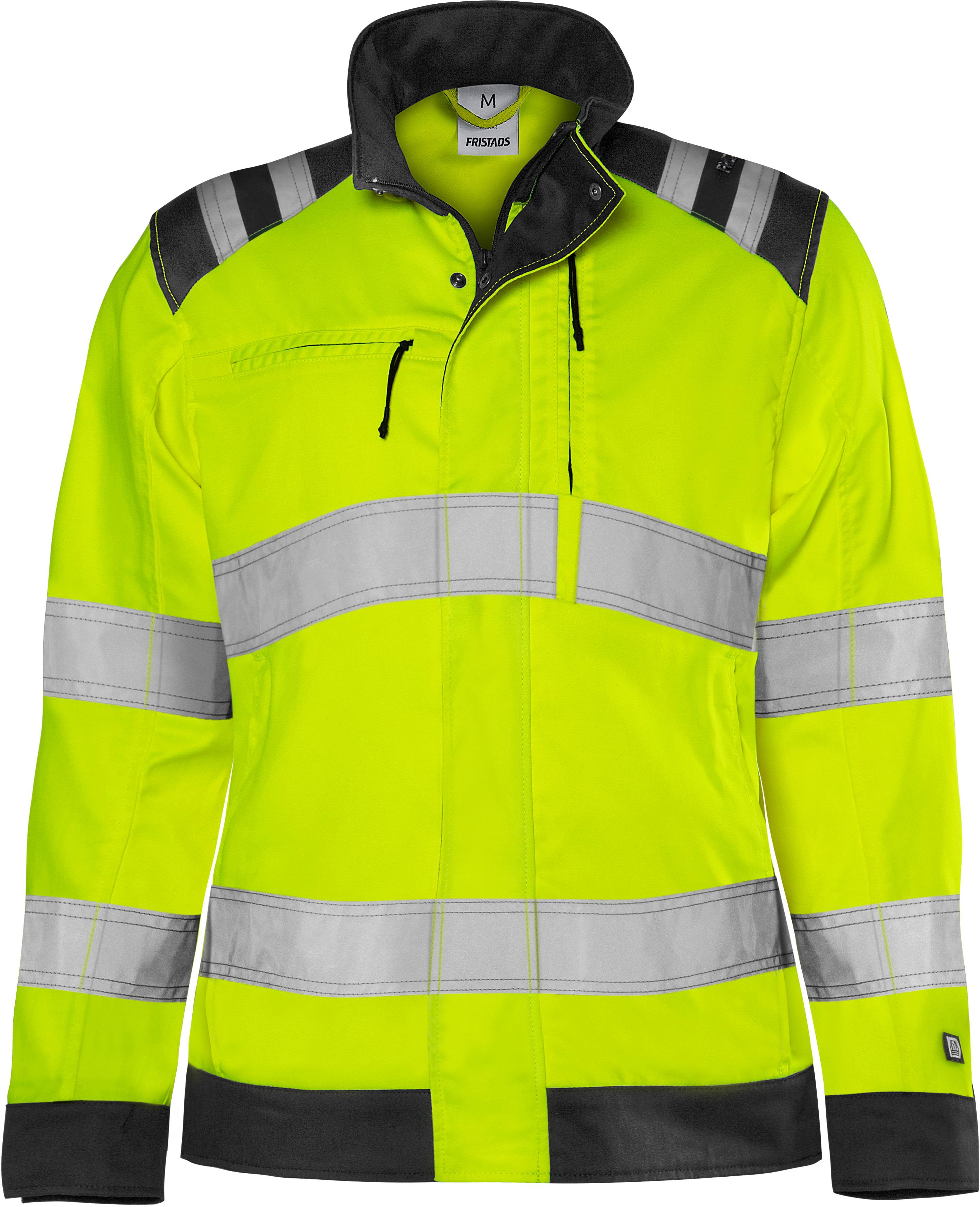 Fristads 4068 GPLU Jakke gul/svart Varsel, Gul/Svart