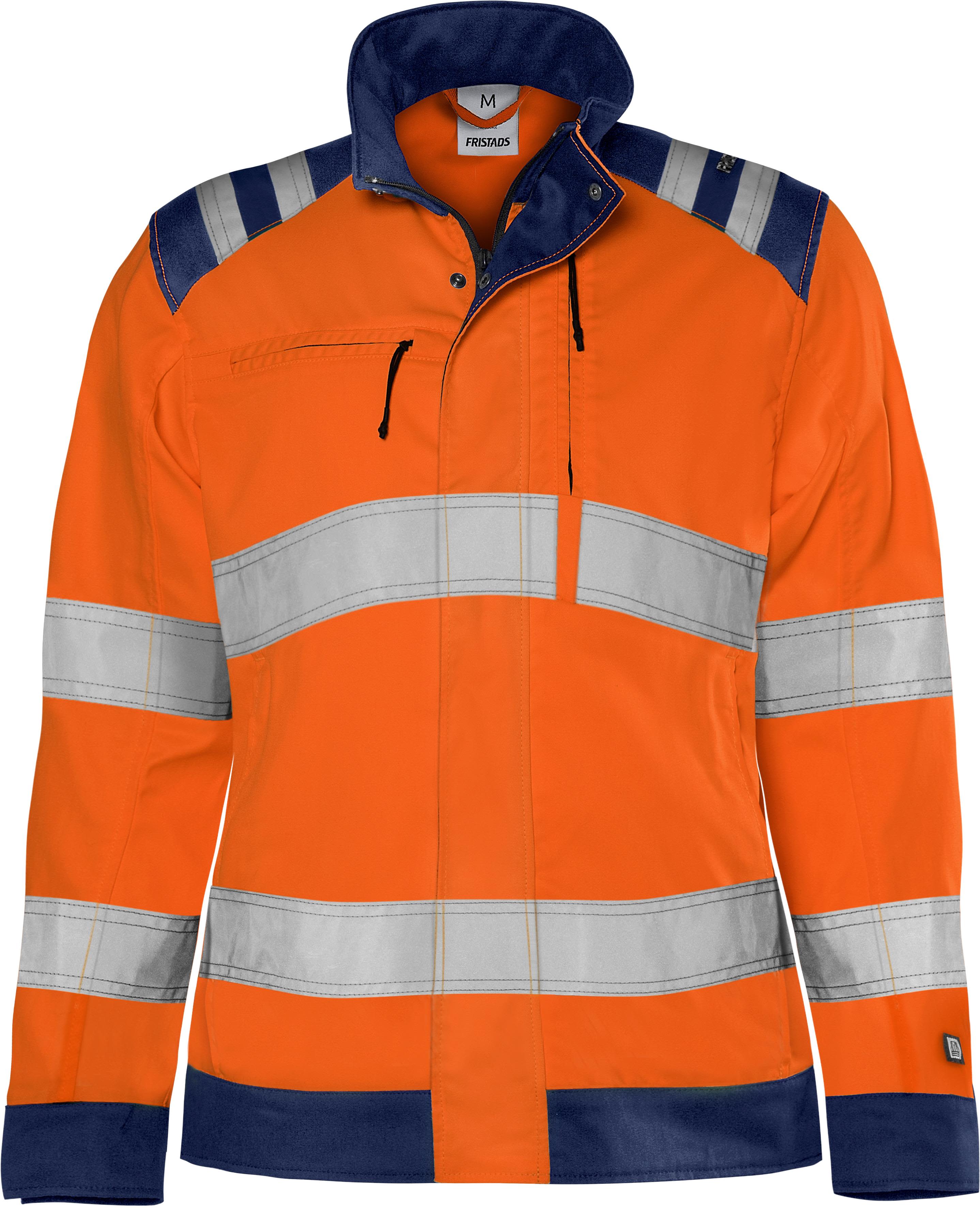 Fristads 4068 GPLU Jakke oransje/marineblå Varsel, Oransje/Marineblå