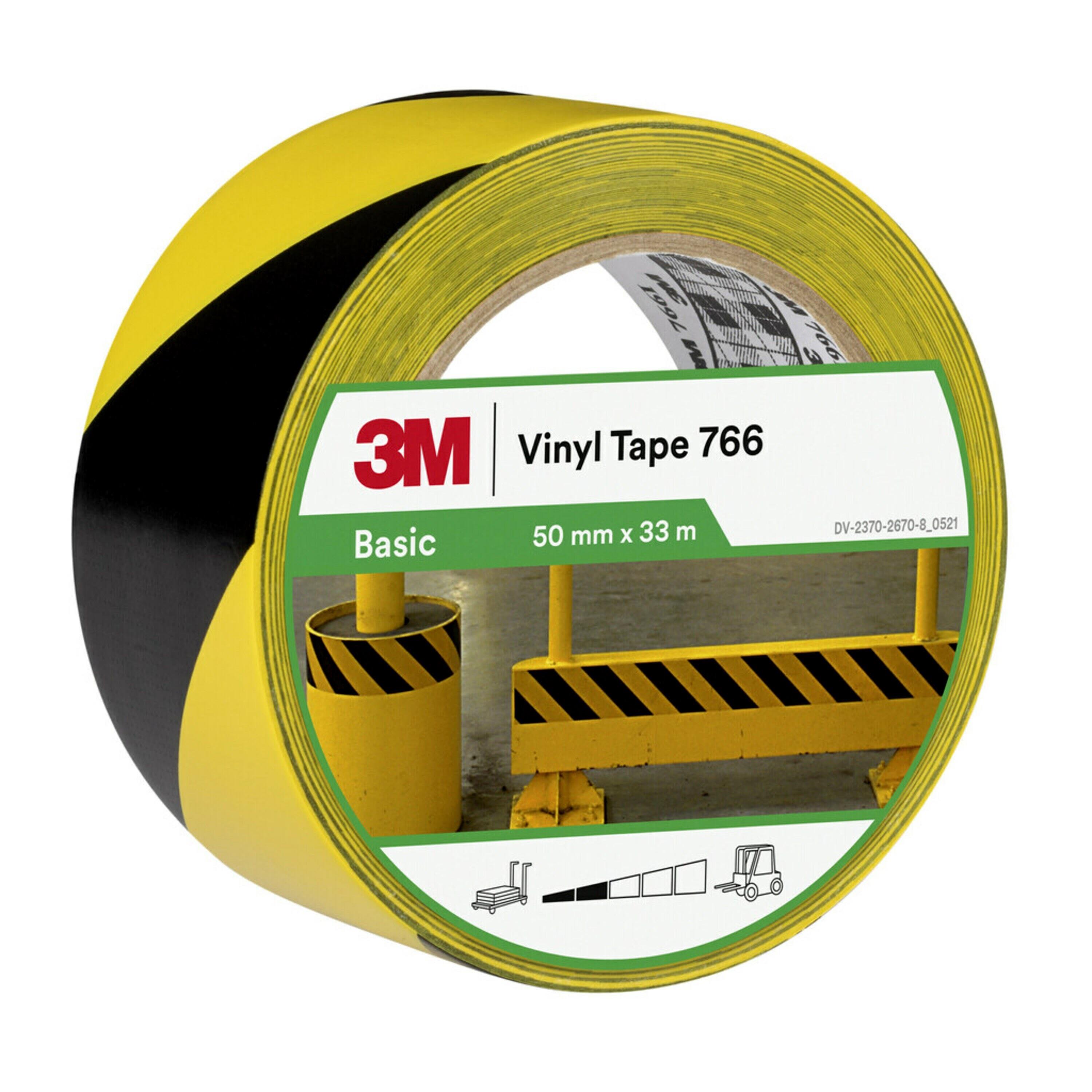 3M 766 Varningstejp gul/svart