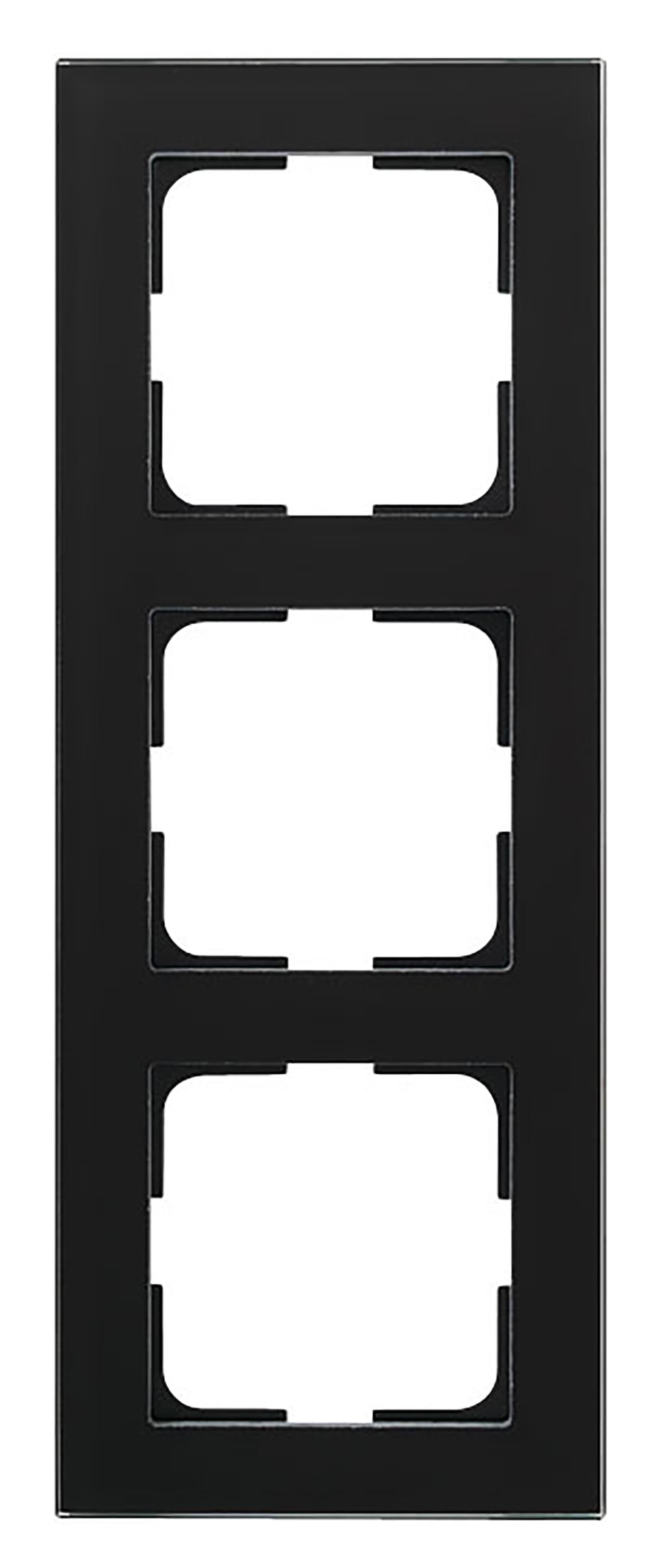 Elko Plus Option Kombinationsram glas, svart 3-fack