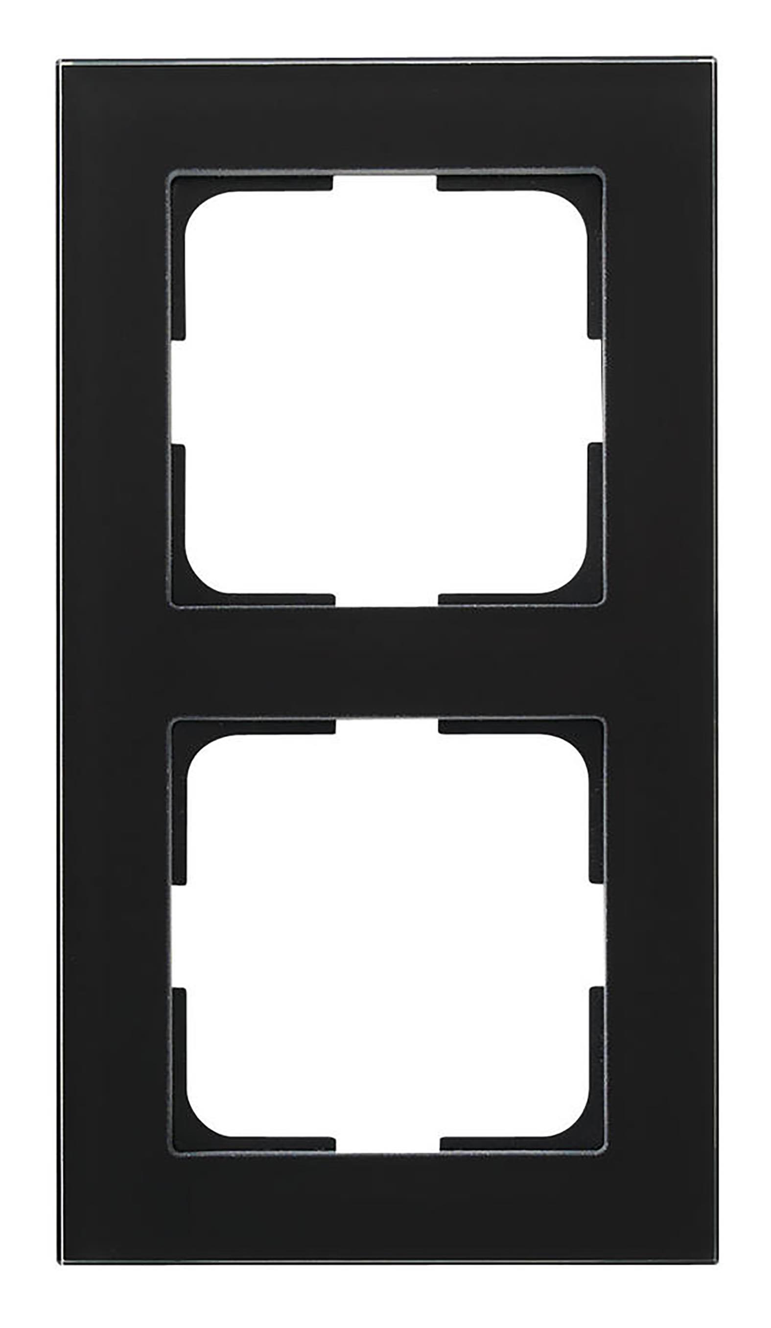 Elko Plus Option Kombinationsram glas, svart 2-fack