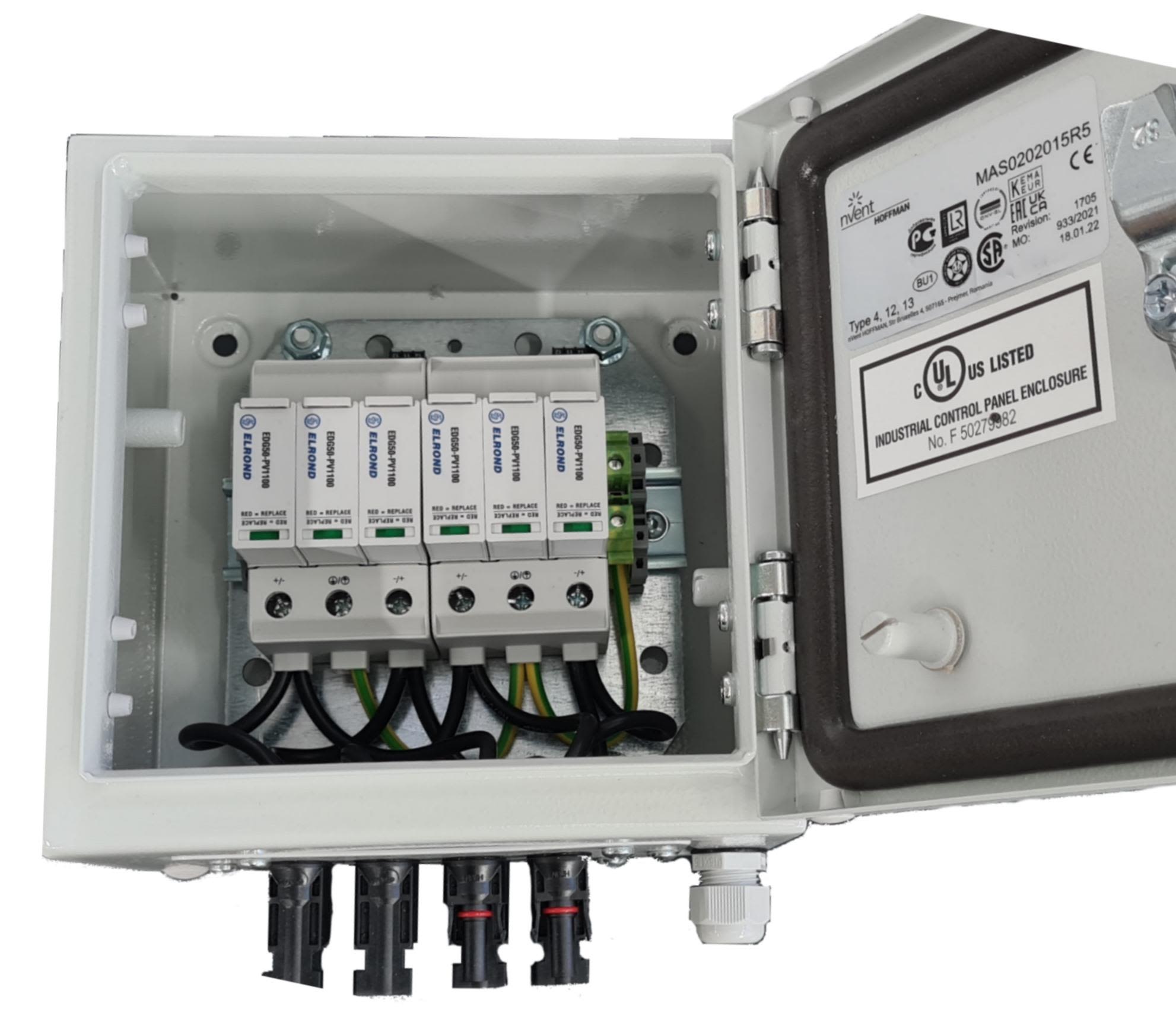 Elrond ÅSKPKT SOL 6 Plåtkapsling med solcellskydd, för 2 strängar
