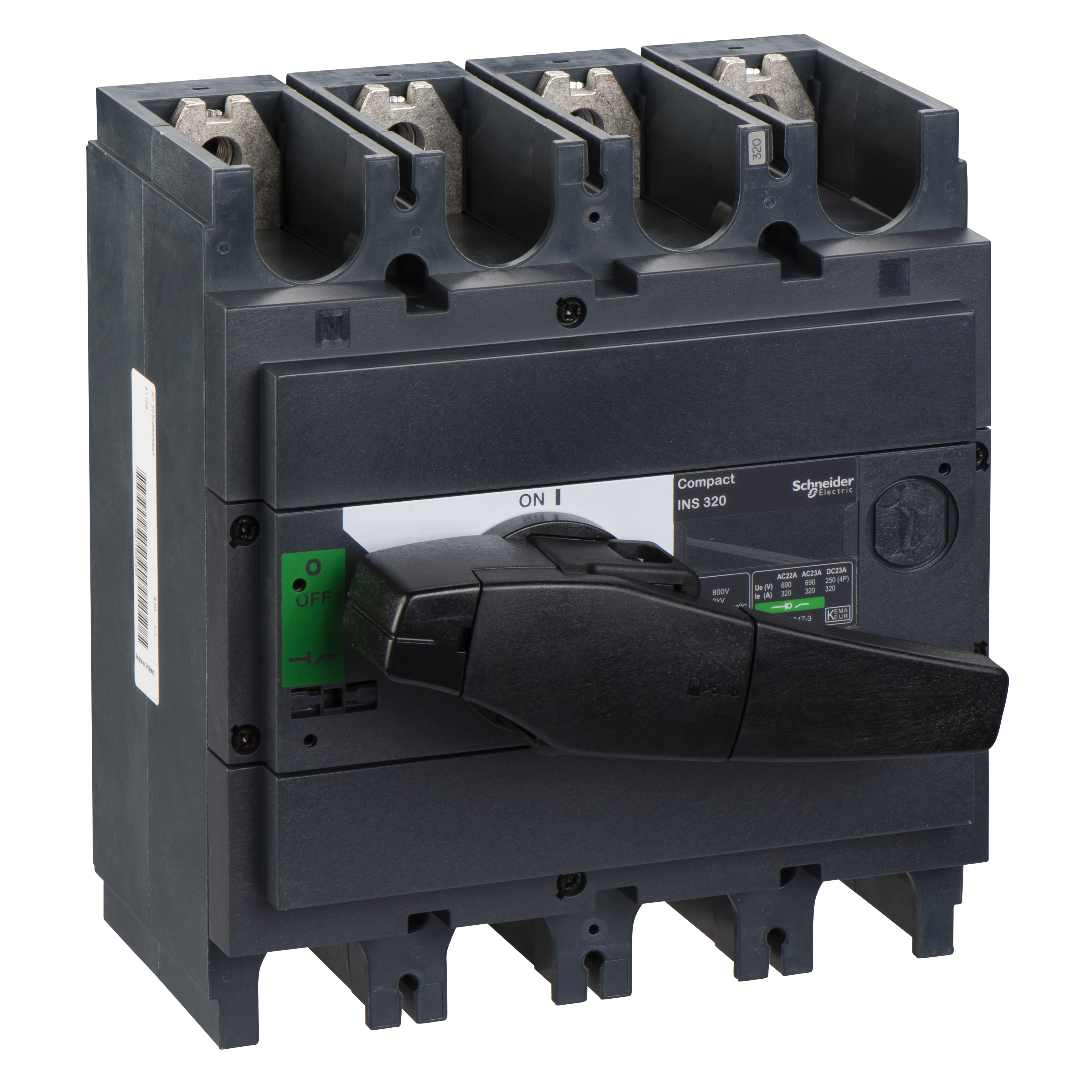Schneider Electric ComPact  INS320 Lastfrånskiljare 4-pol, 320 A