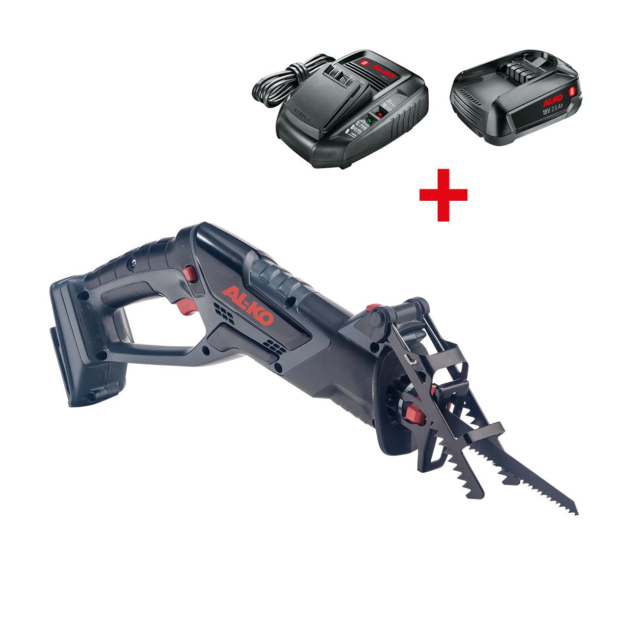 AL-KO Bajonetsav PS 1815 inkl. batteri og lader Motor:Li-ion 2,5 Ah / 18 V (maks. 20 V)