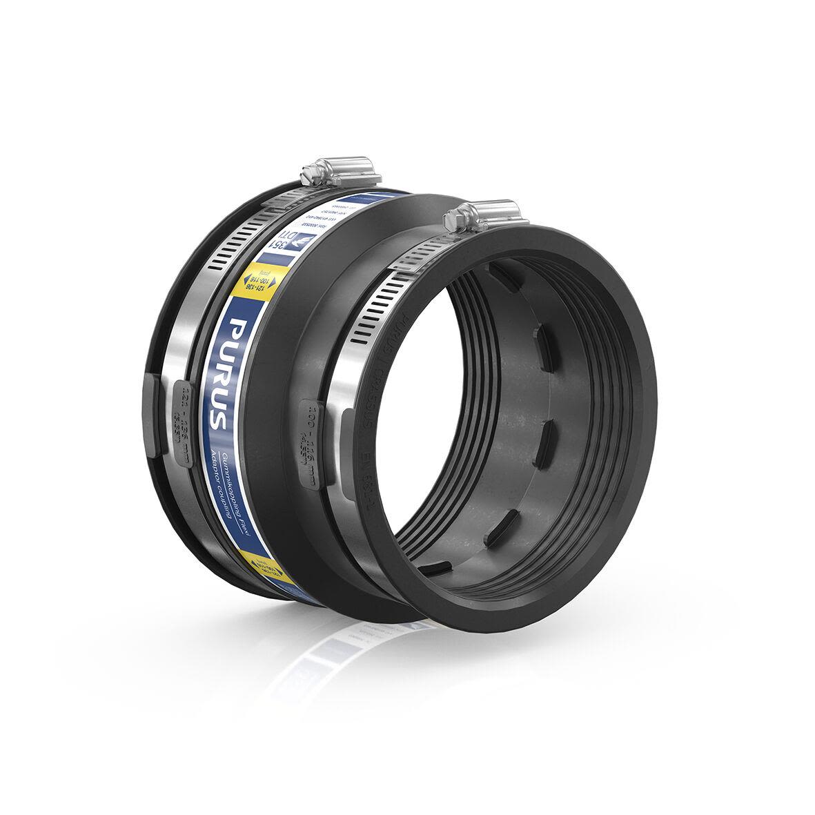 Purus Flexi 3032533 Gumminippel svart, med slangklämmor