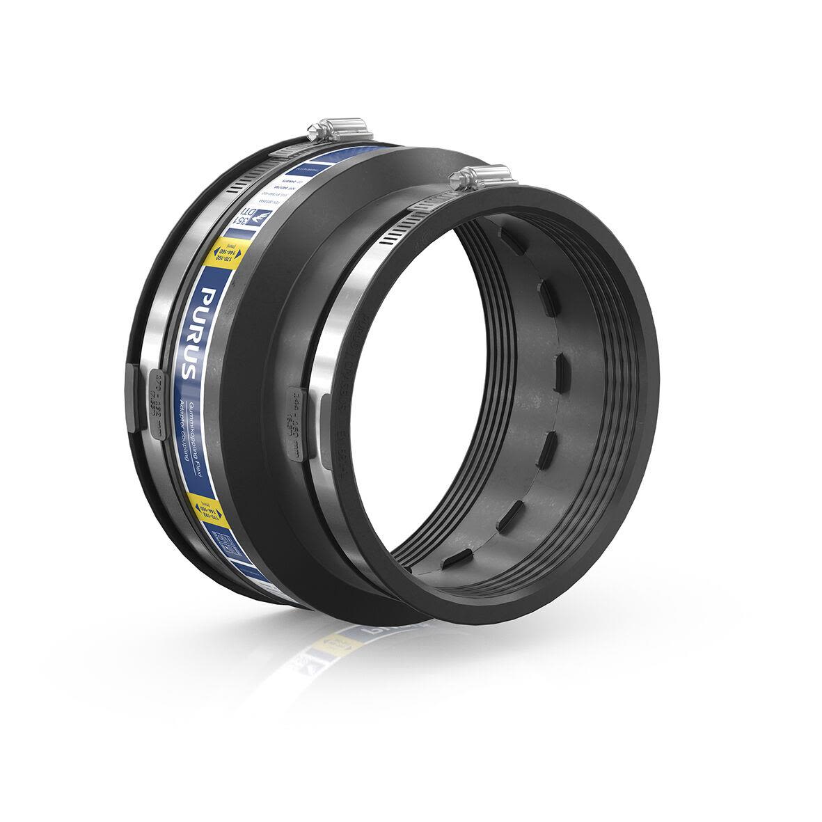Purus Flexi 3032544 Gumminippel svart, med slangklämmor