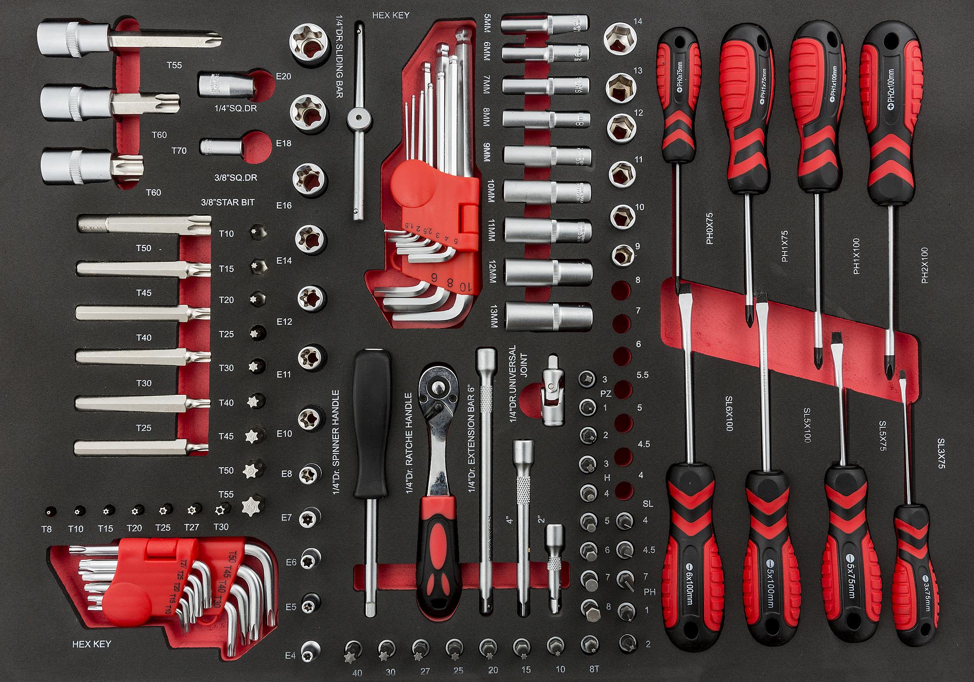 PELA 497999 Torx- och skruvmejselsats 117 delar