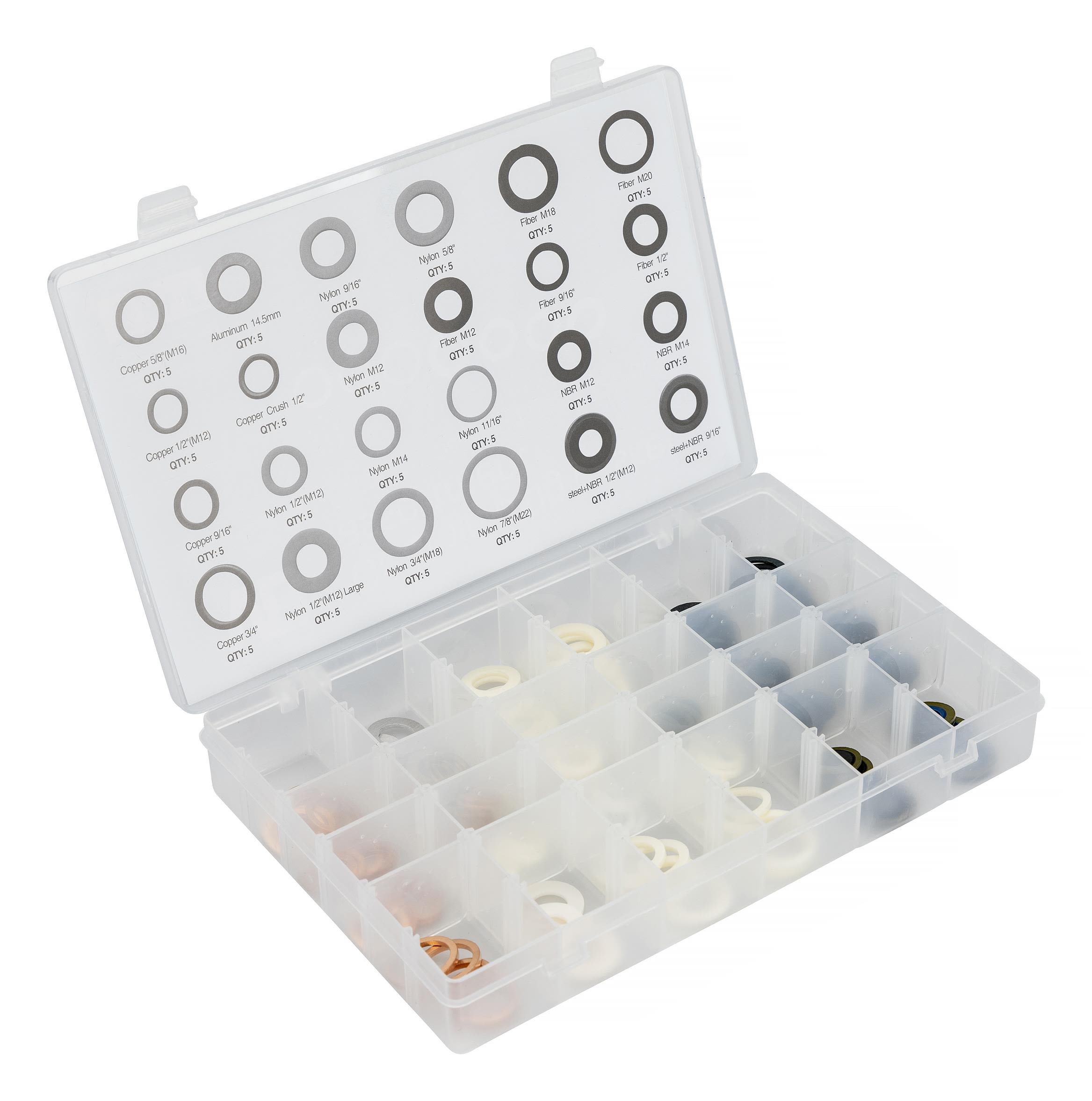 PELA 508705 Oljepluggspackning sats, 120 delar