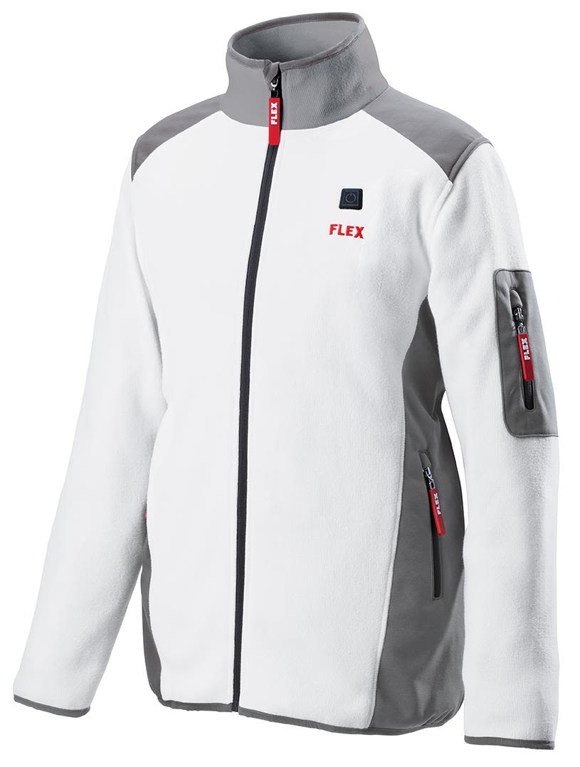 Flex TFH Varmejakke hvit, fleece, uten batteri og lader 3XL