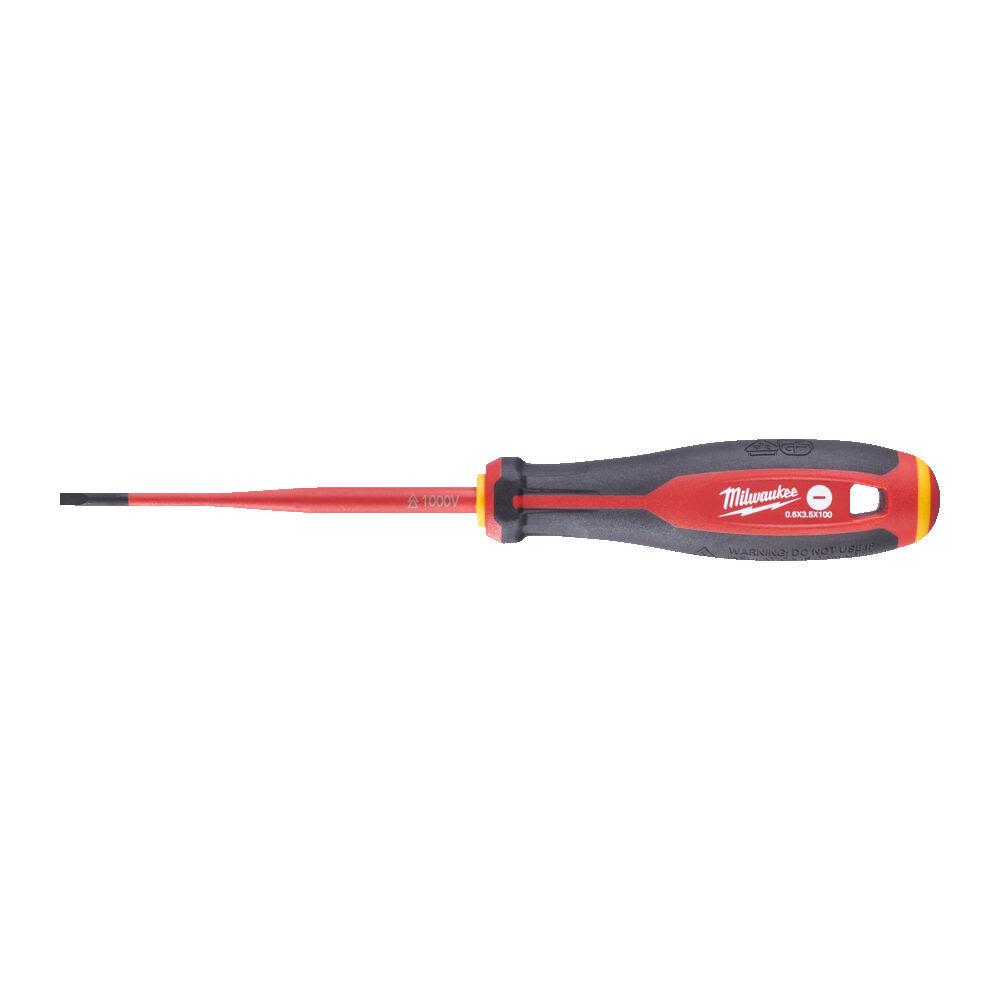 Milwaukee Tri-Lobe VDE Skrutrekker 3-sidet anti-rull håndtak SL 0,6 x 3,5 x 100 mm