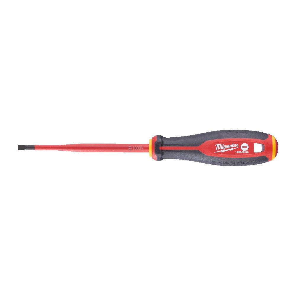 Milwaukee Tri-Lobe VDE Skrutrekker 3-sidet anti-rull håndtak SL 1,0 x 5,5 x 125 mm