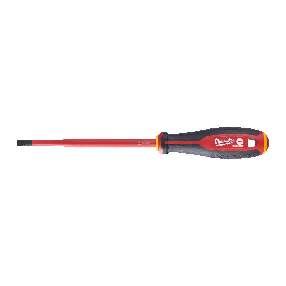 Milwaukee Tri-Lobe VDE Skrutrekker 3-sidet anti-rull håndtak SL 1,2 x 6,5 x 150 mm