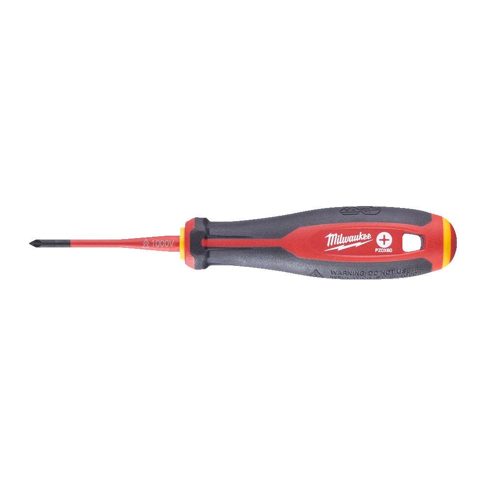 Milwaukee Tri-Lobe VDE Skrutrekker 3-sidet anti-rull håndtak PZ0 x 60 mm