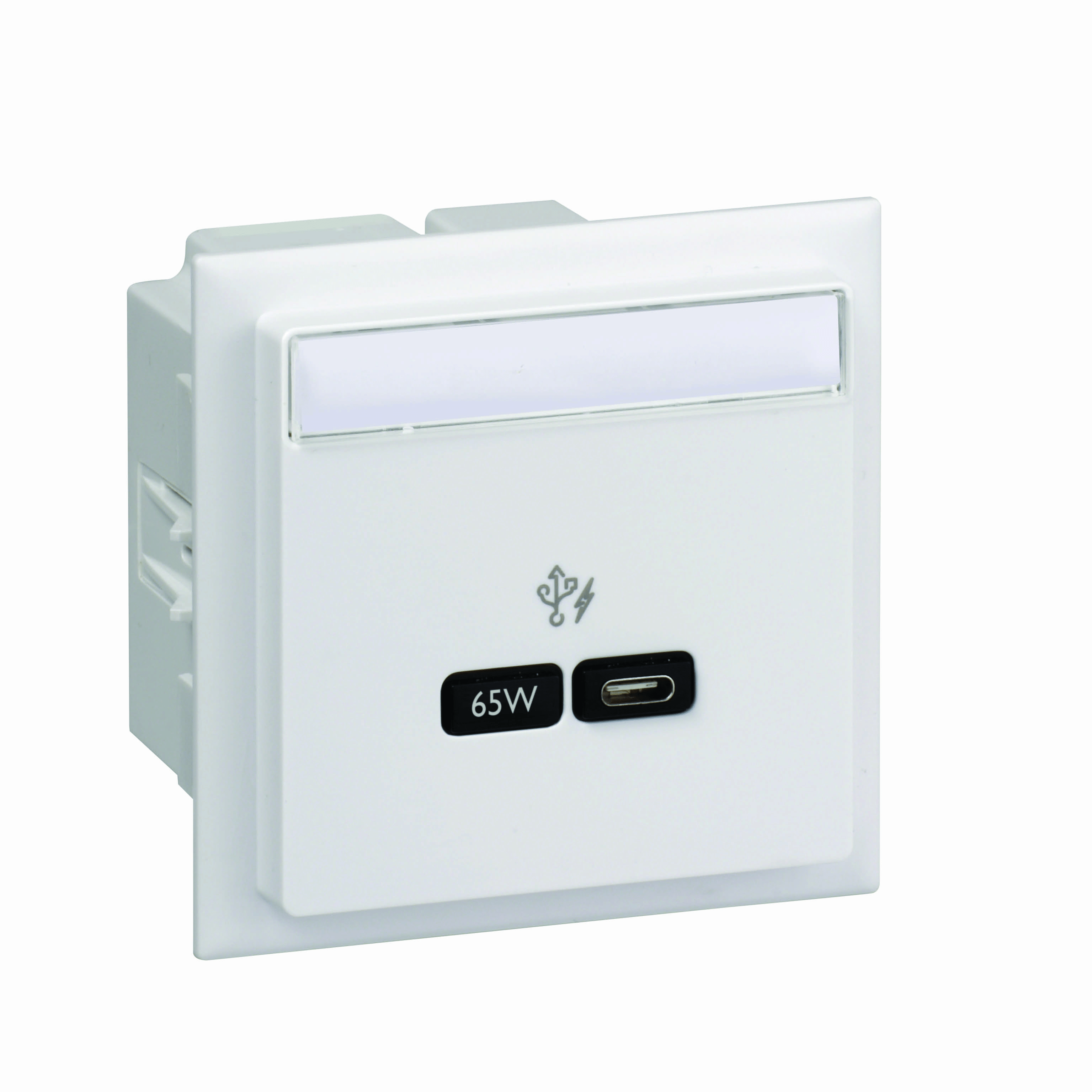Schneider Electric Unica+ USB-laddare Typ C, 65W Vit