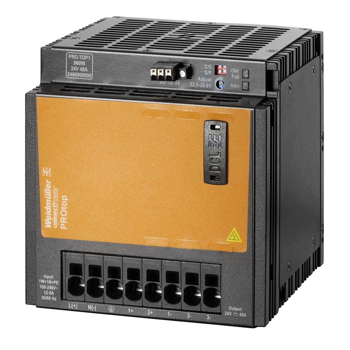 Weidmüller PRO TOP1 Nätaggregat 1-fas 960 W, 24 V, 40 A