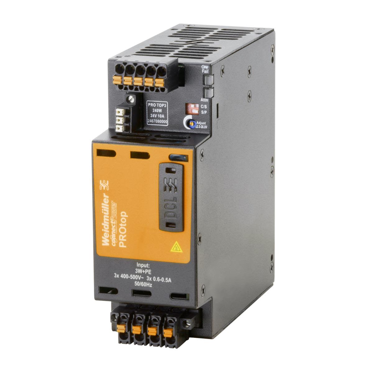 Weidmüller PRO TOP3 Nätaggregat 3-fas 240 W, 24 V, 10 A
