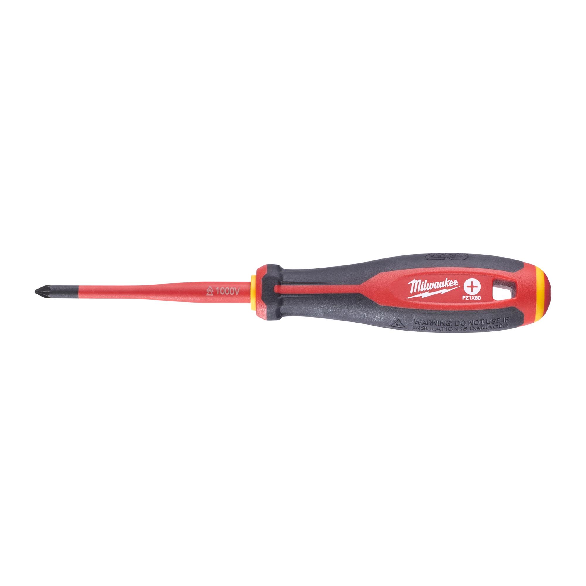 Milwaukee Tri-Lobe VDE Skrutrekker 3-sidet anti-rull håndtak PZ1 x 80 mm