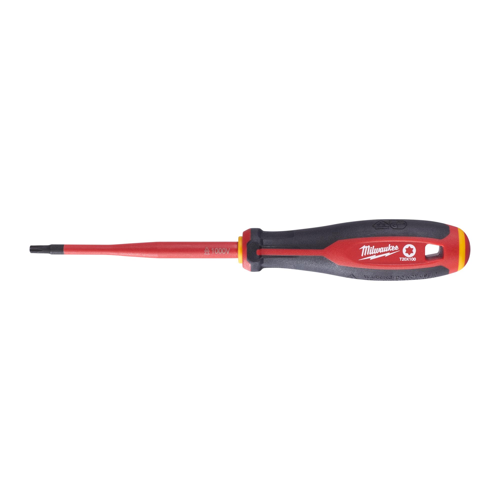 Milwaukee Tri-Lobe VDE Skrutrekker 3-sidet anti-rull håndtak T20 x 100 mm