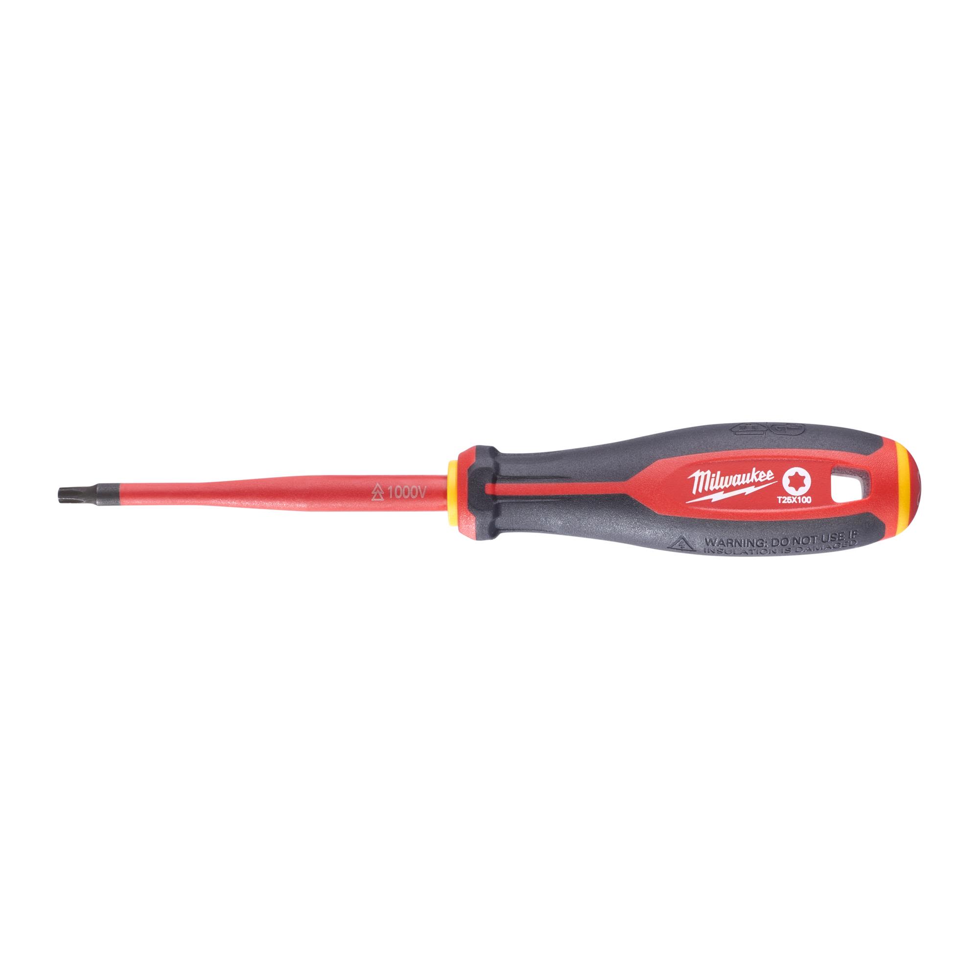 Milwaukee Tri-Lobe VDE Skrutrekker 3-sidet anti-rull håndtak T25 x 100 mm