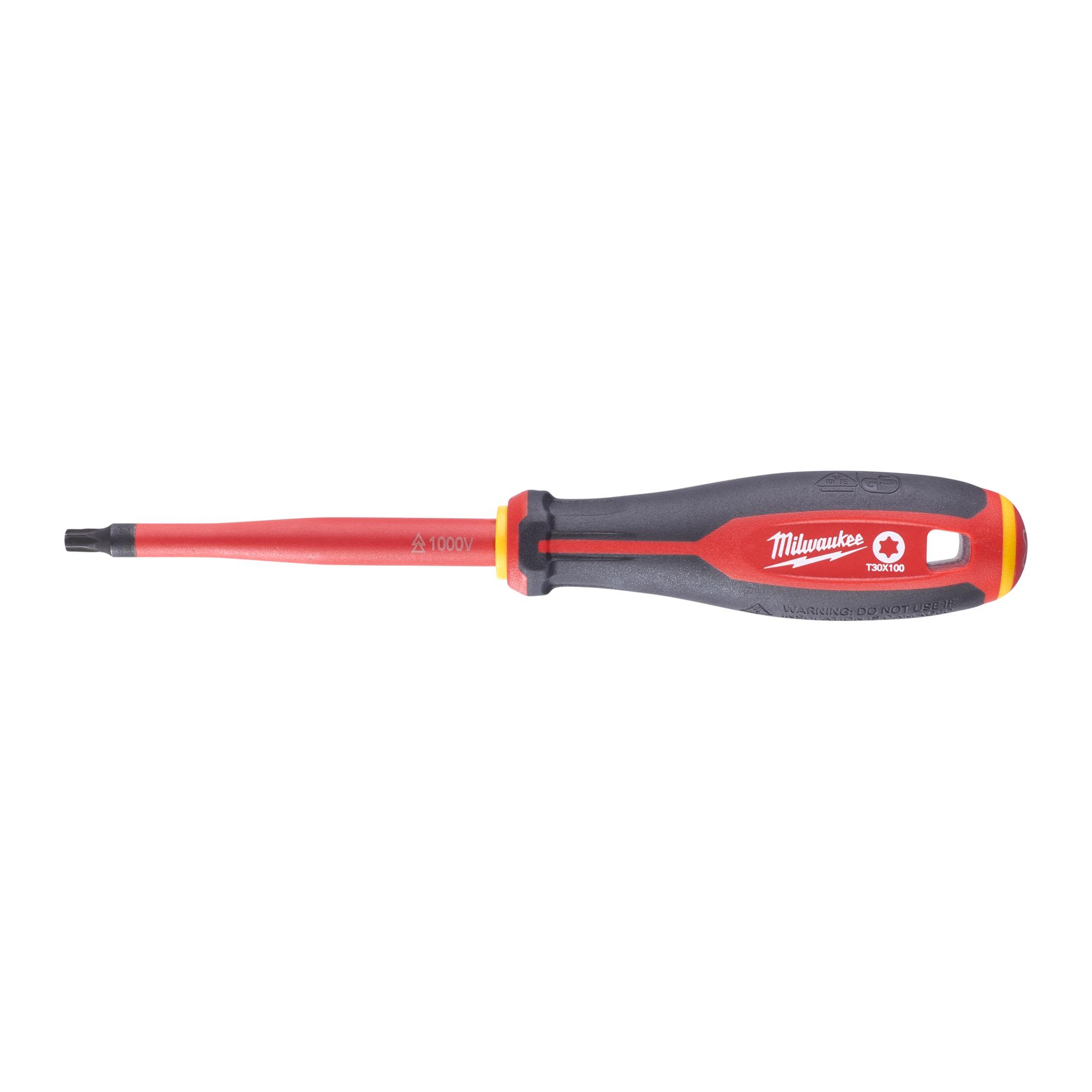 Milwaukee Tri-Lobe VDE Skrutrekker 3-sidet anti-rull håndtak T30 x 100 mm