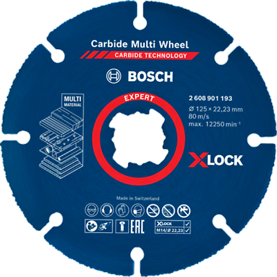 Bosch Expert Carbide Multi Wheel X-LOCK Kapskiva 125 mm, 10-pack