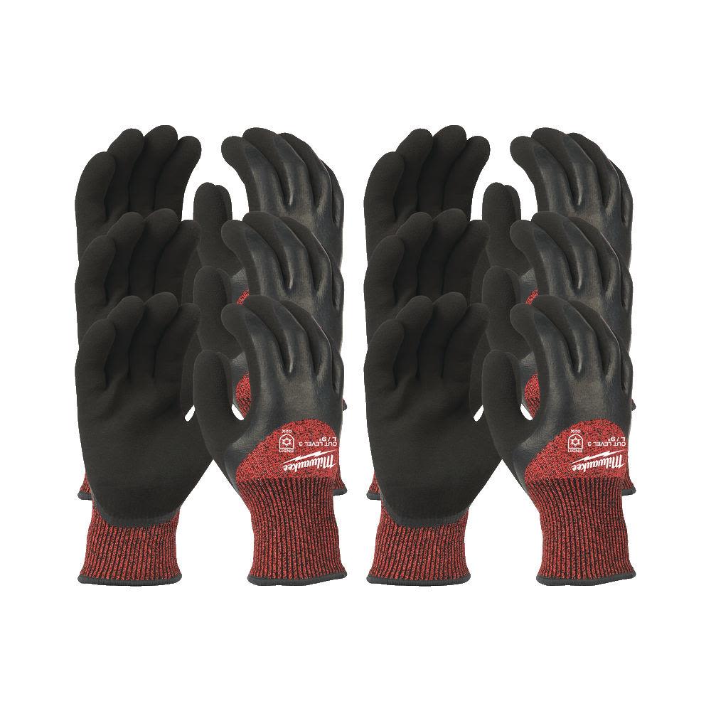 Milwaukee 3/C Vinterhandske varmfodrad, latex, 12-pack, CL3/C L/9