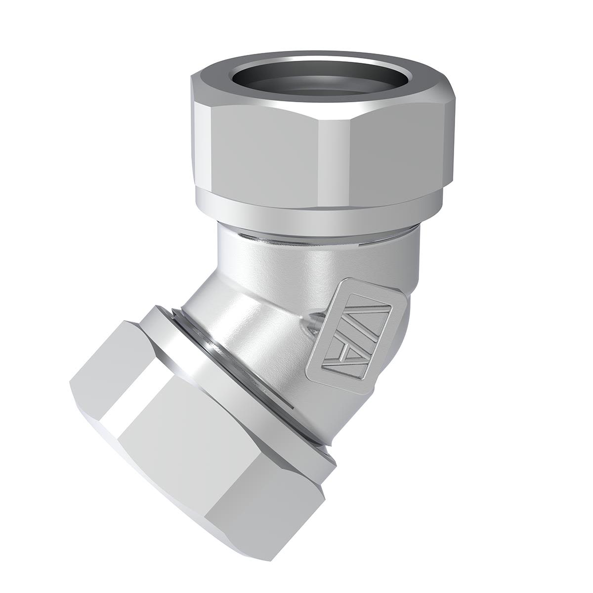 Vatette FG039110020 Vinkelkobling 22mm x 45° Krom