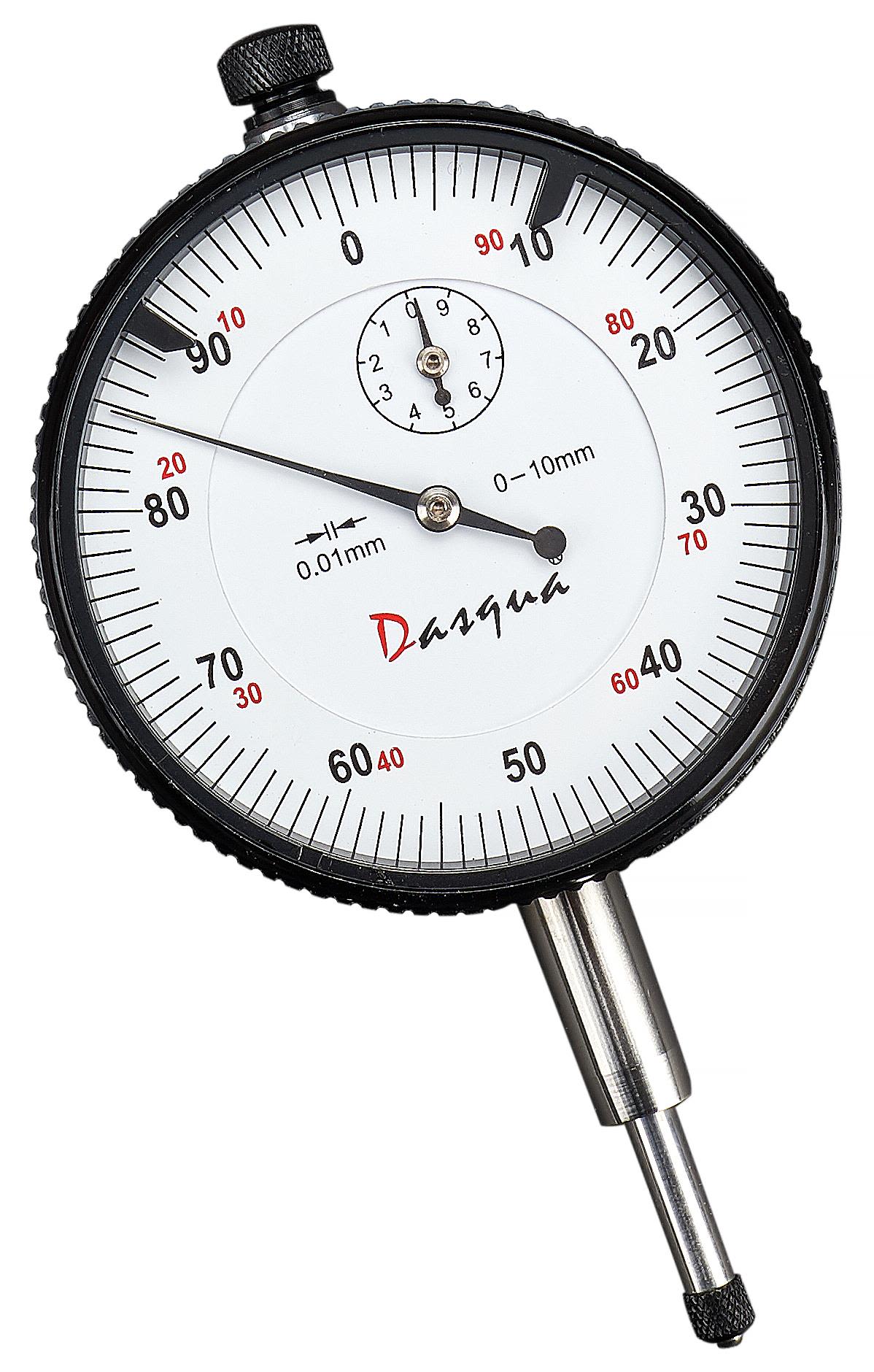 Dasqua 495177 Indikatorklocka slät baksida, 0-10 mm