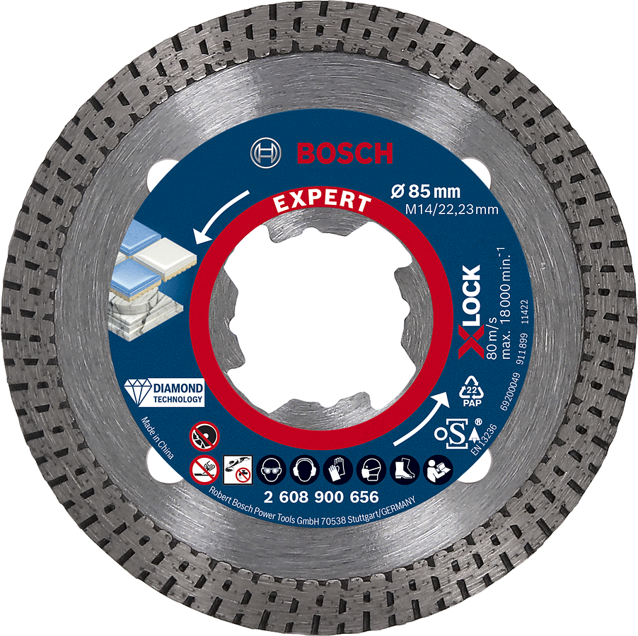 Bosch Expert Hardceramic Diamantkapskiva med X-LOCK. Ø 85 mm