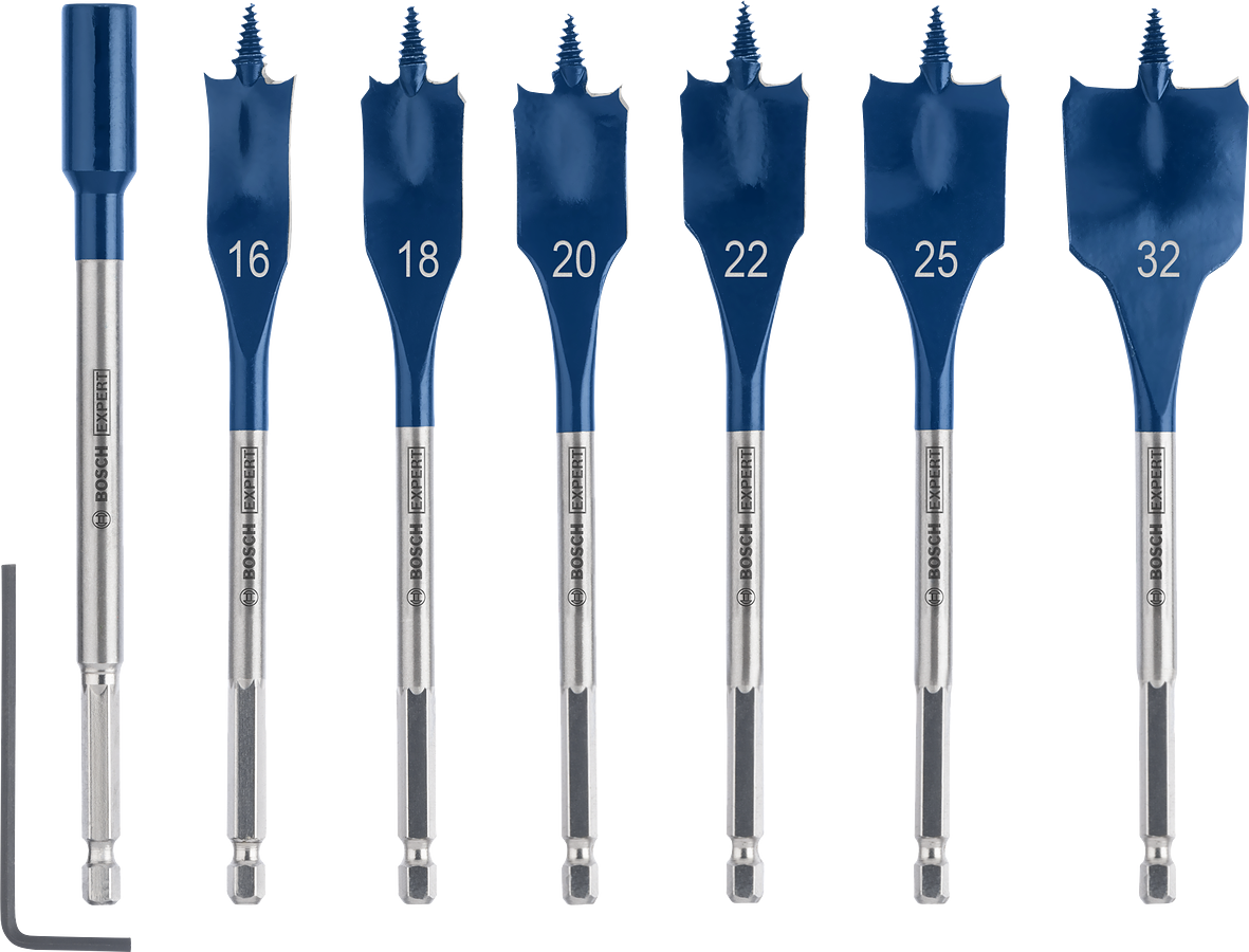 Bosch Expert Self Cut Centrumborrsats 152 mm, Ø16-32 mm, 7 delar