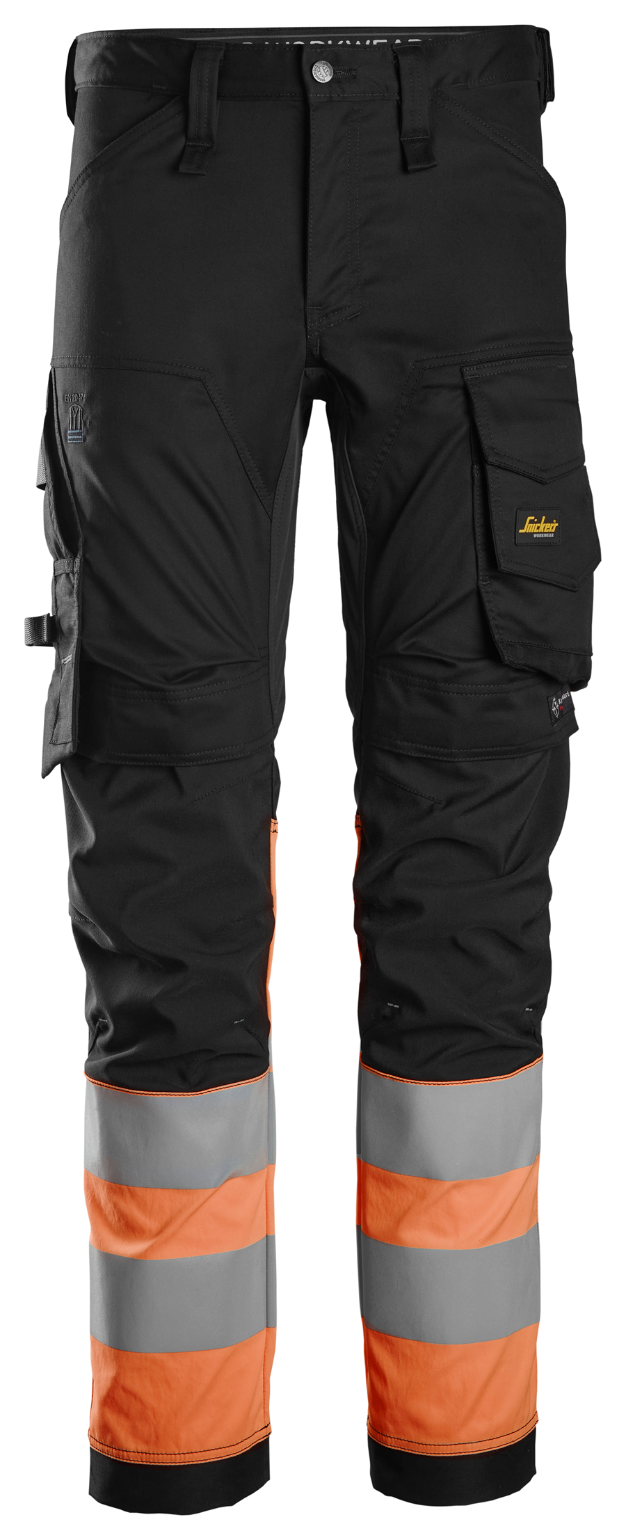 Snickers Workwear 6334 Håndværkerbukser sort/orange Sort/orange