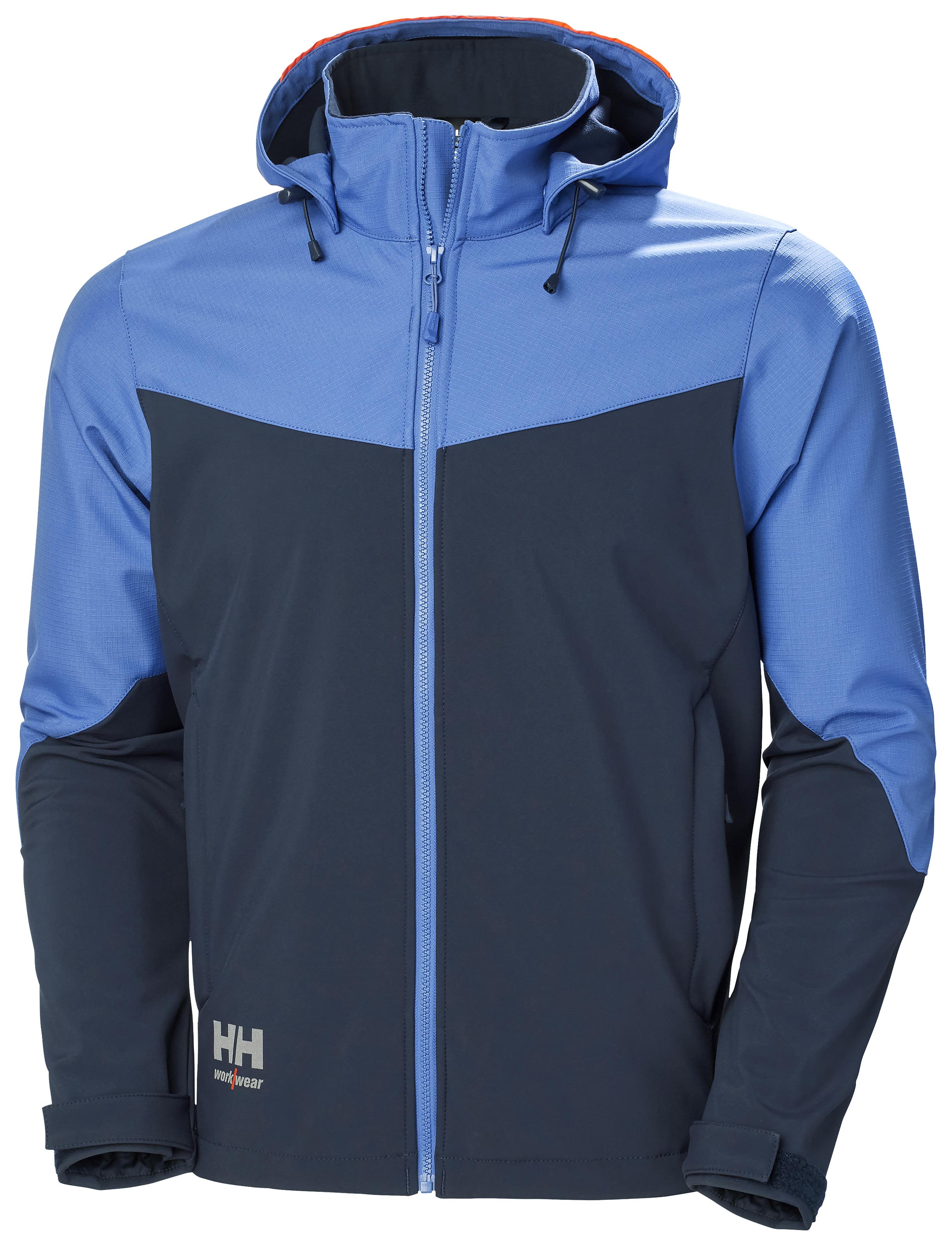 Helly Hansen Workwear Oxford 74290_595 Softshelljakke med hette, marineblå Marineblå