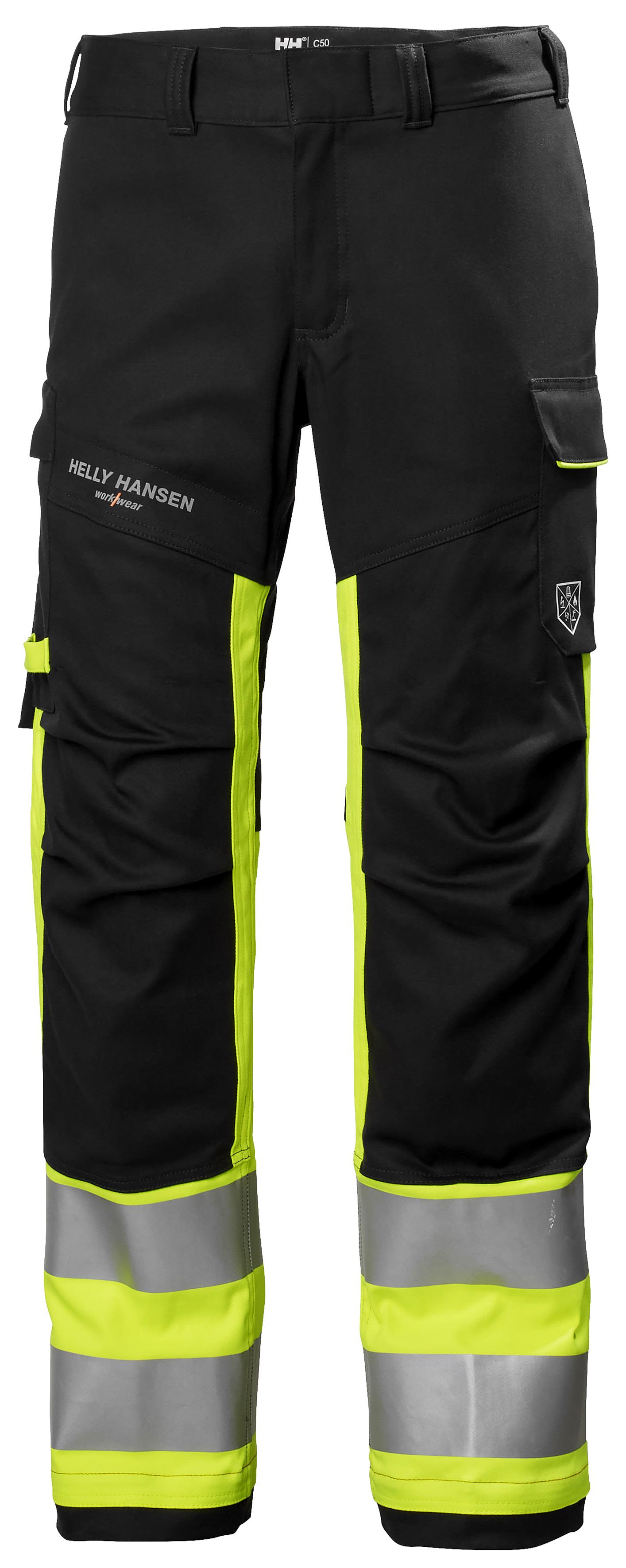 Helly Hansen Workwear Fyre Arbeidsbukse svart/Hi-Vis gul Størrelse C60