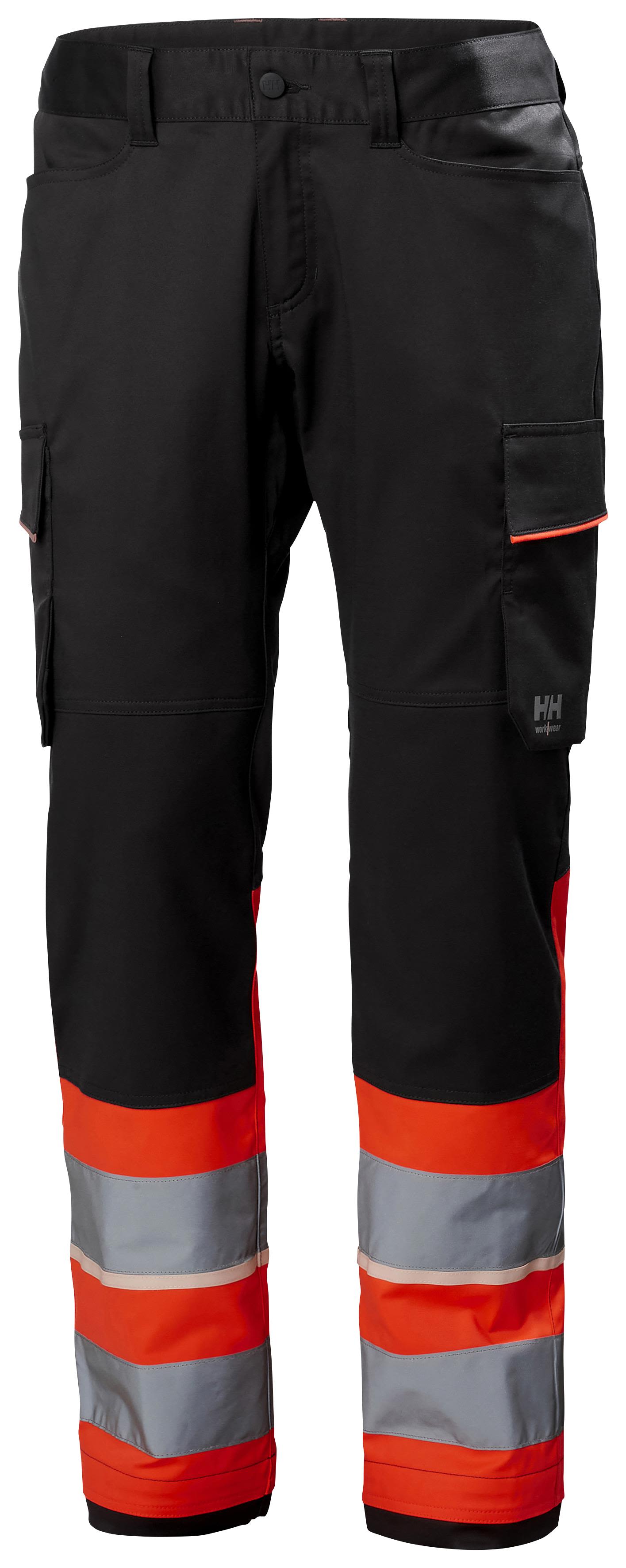 Helly Hansen Workwear UC-ME 77515_169 Arbeidsbukse varsel, svart/rød Varsel, Svart/Rød