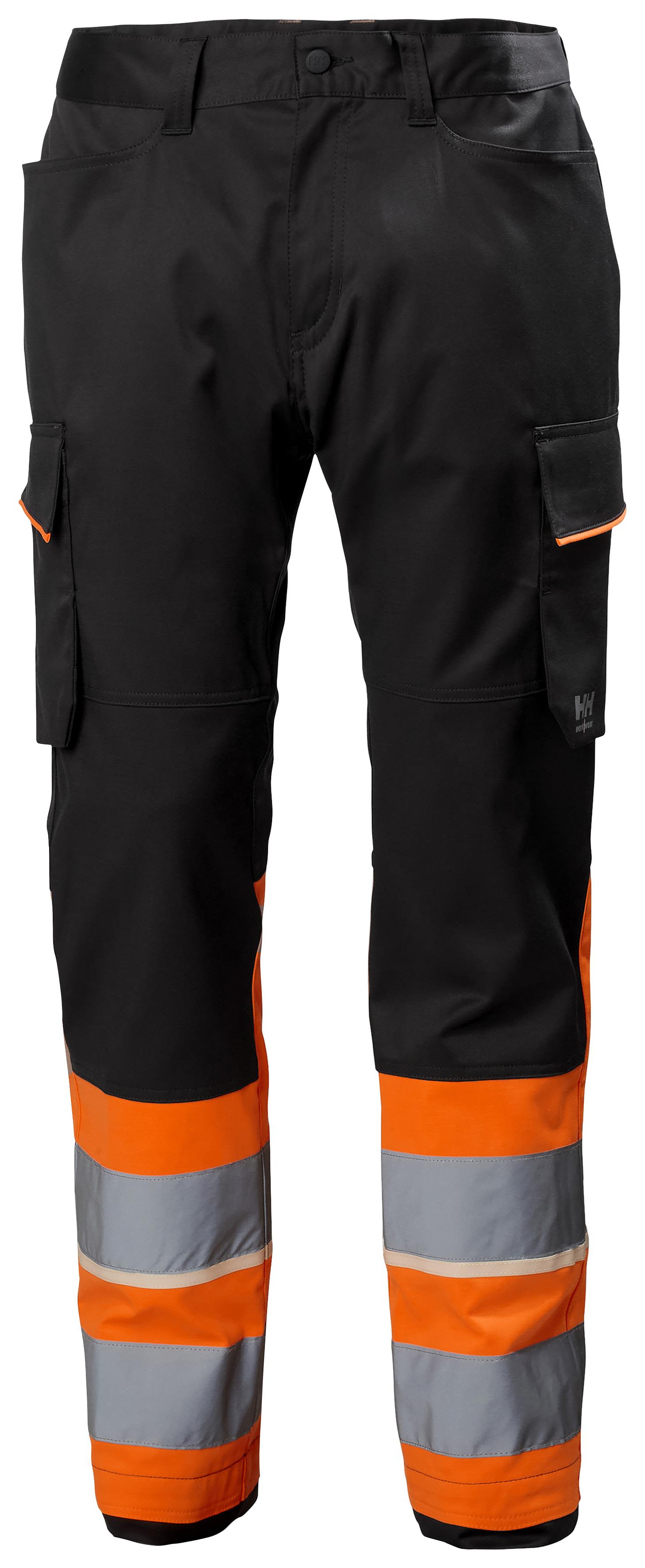 Helly Hansen Workwear UC-ME 77515_269 Arbeidsbukse varsel, svart/orange Varsel, Svart/Orange