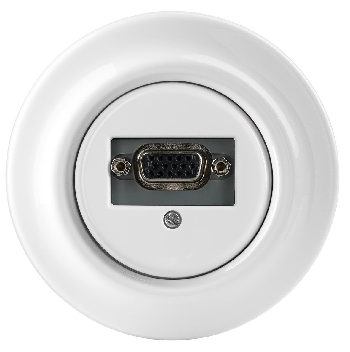 ABB Decento VGA-uttag vit, porslin