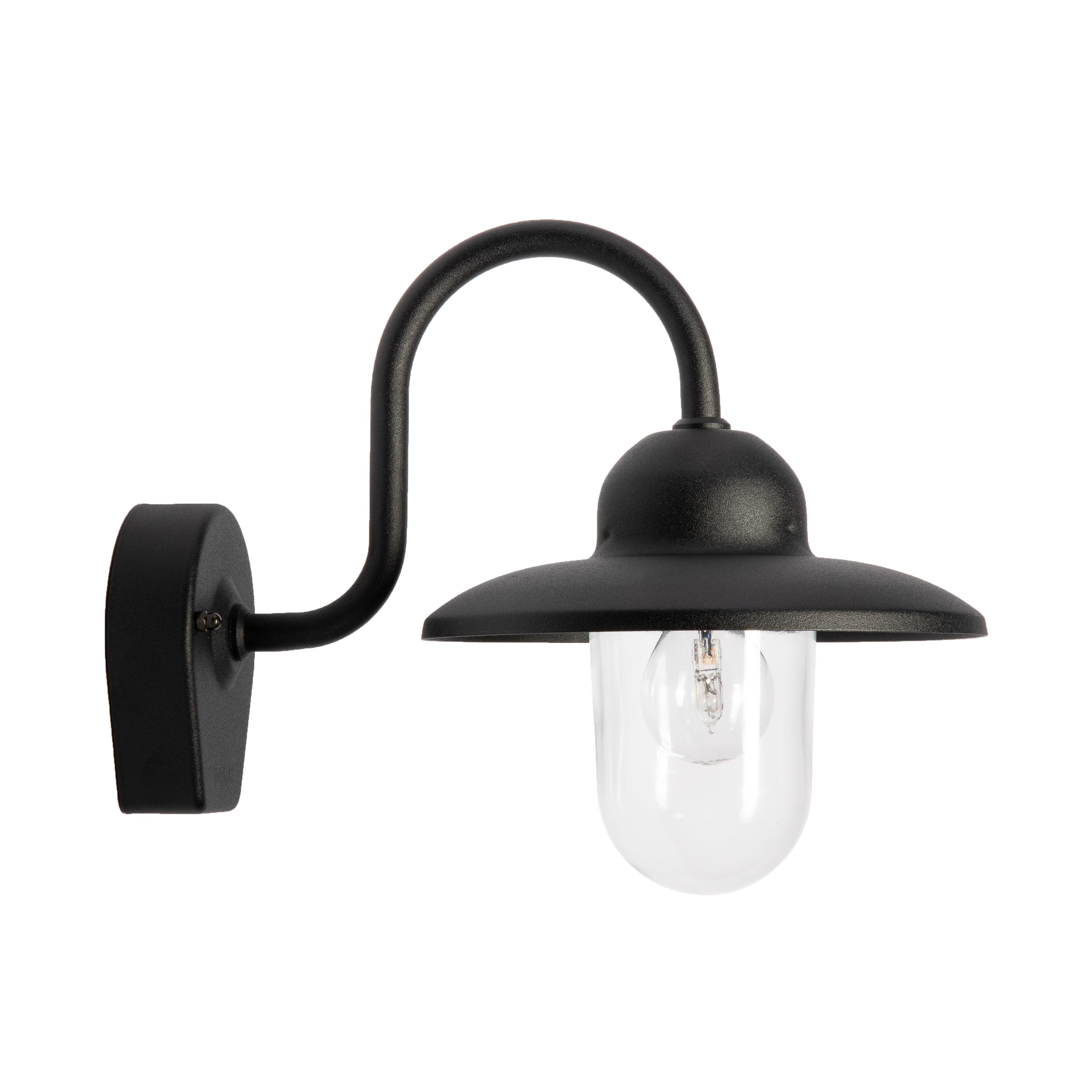 Westal Nisse Väggarmatur 300 x 230 mm, E27 Svart, klart glas