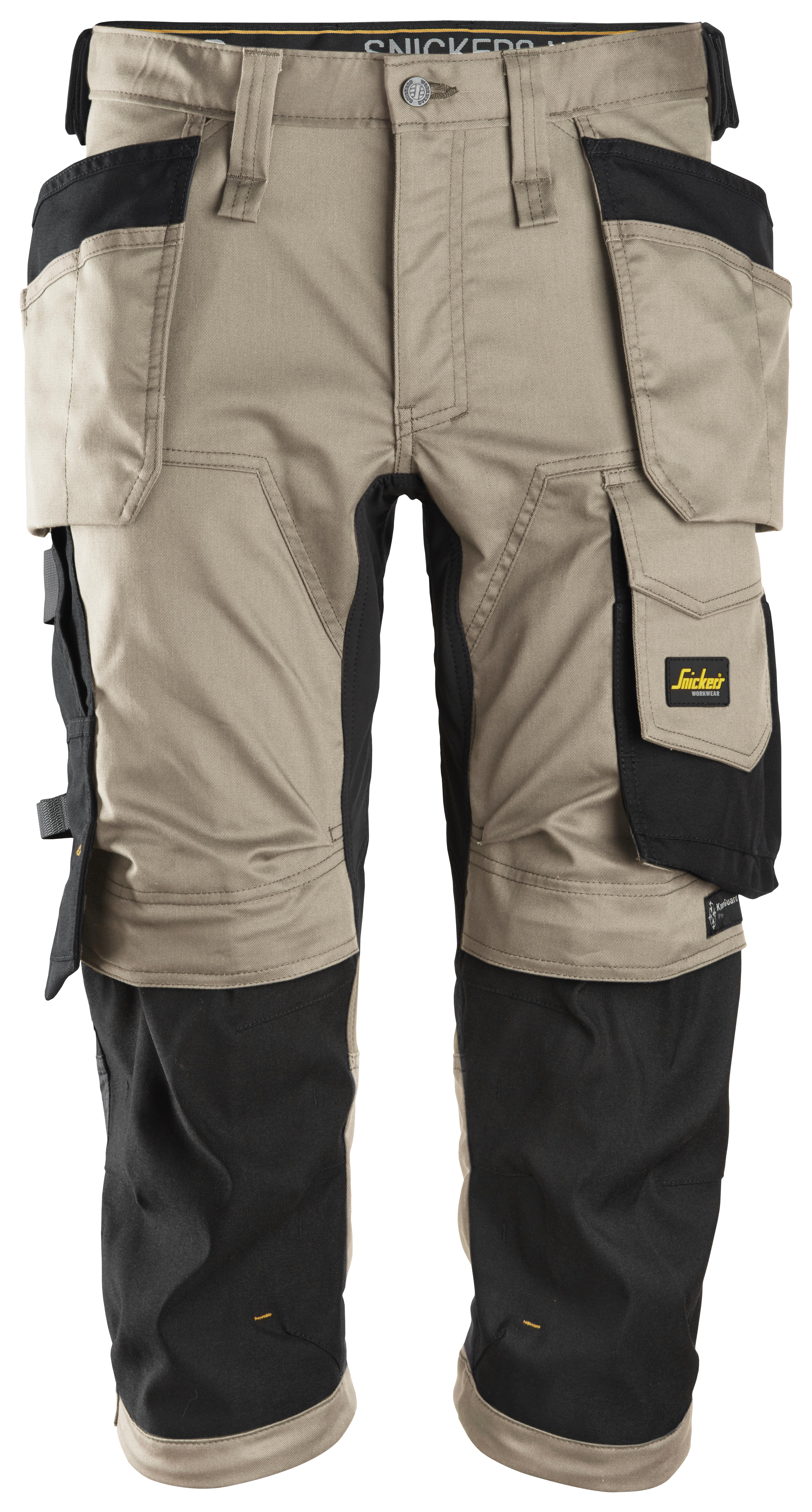 Snickers Workwear AllroundWork 6142 Piratbyxa med strech, khaki/svart 50