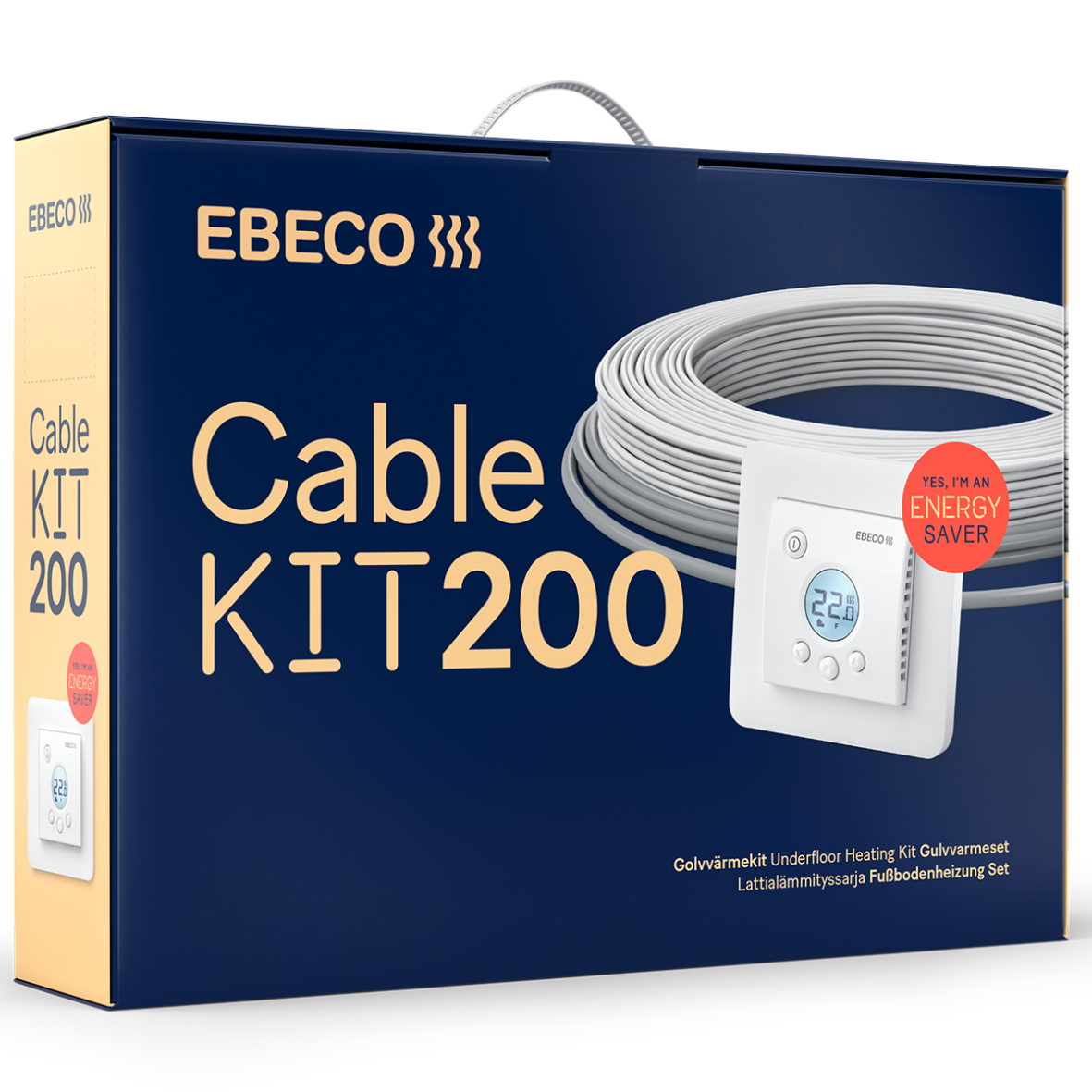 Ebeco Cable Kit 200 Golvvärmekit med värmekabel och termostat 86 m, 960W