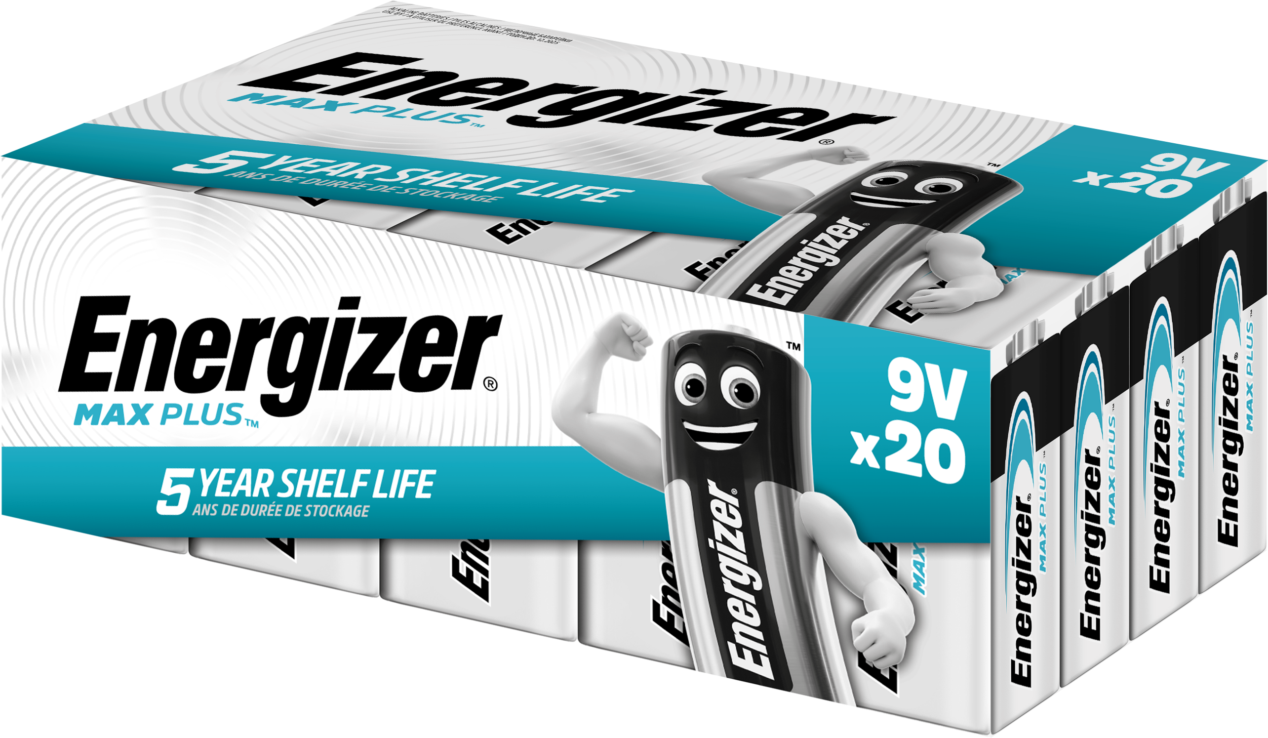 Energizer Max Plus Batteri alkaliskt, 522, 9 V, 20-pack