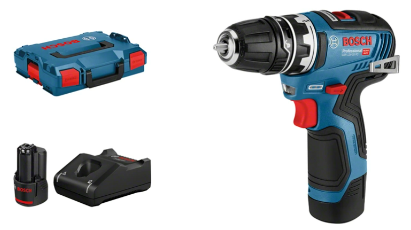 Bosch GSR 12V-35 FC Borrskruvdragare med batteri och laddare