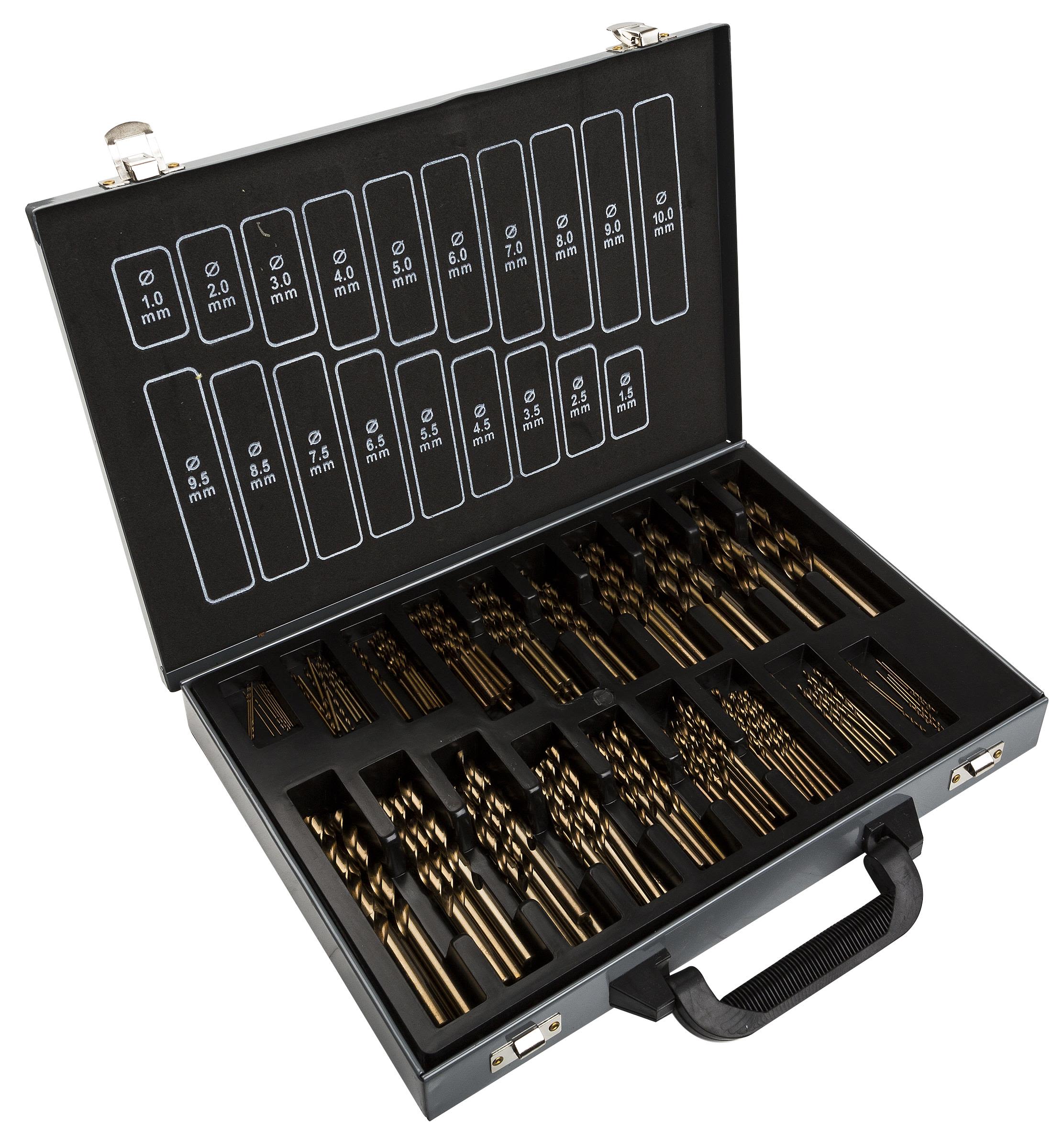 PELA 68309 Borsett HSS Cobalt, 170 stk, 1-10 mm