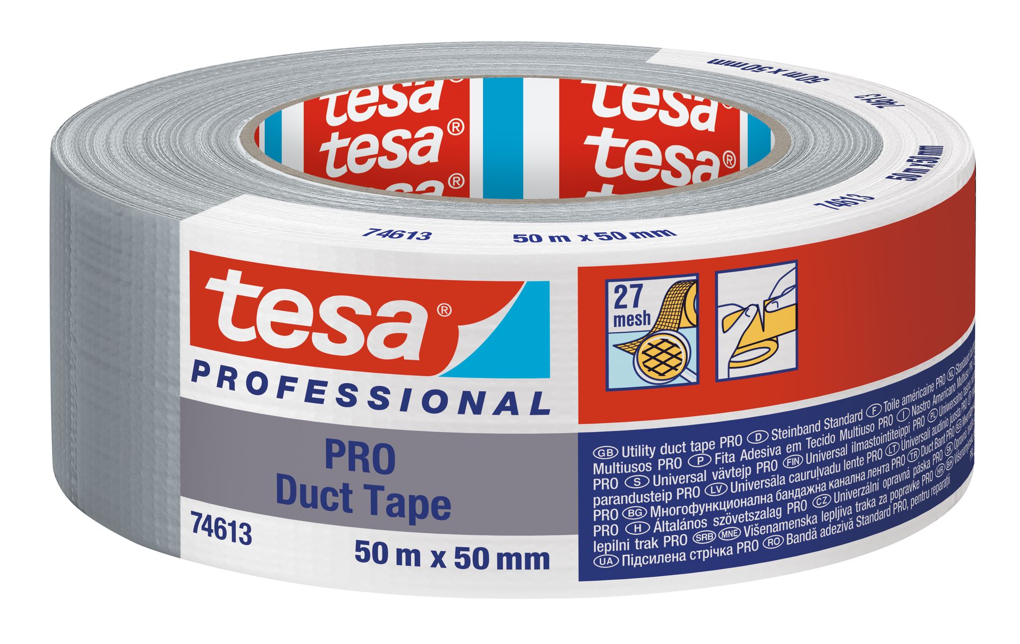 Tesa 74613-00003-01 Silvertejp grå