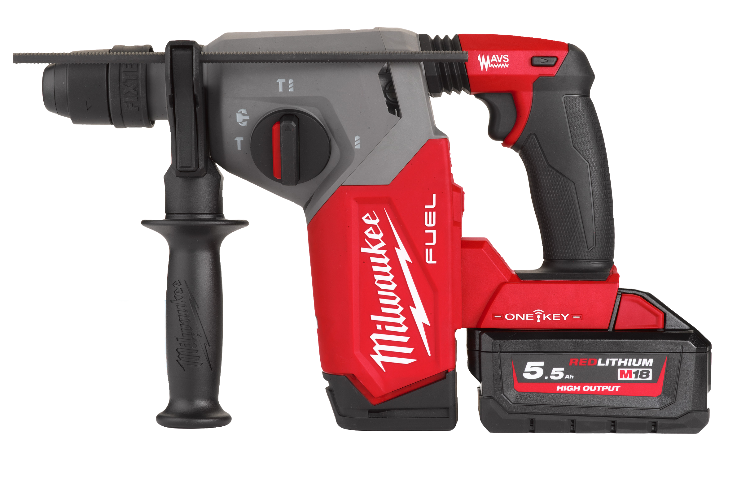 Milwaukee M18 ONEFHX-552X Borrhammare med batteri och laddare