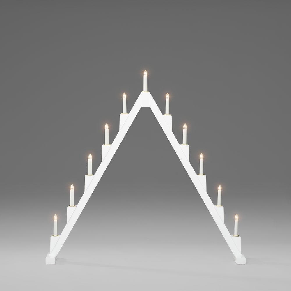 Konstsmide 3592-210 Adventsljusstake vit, 11 ljus