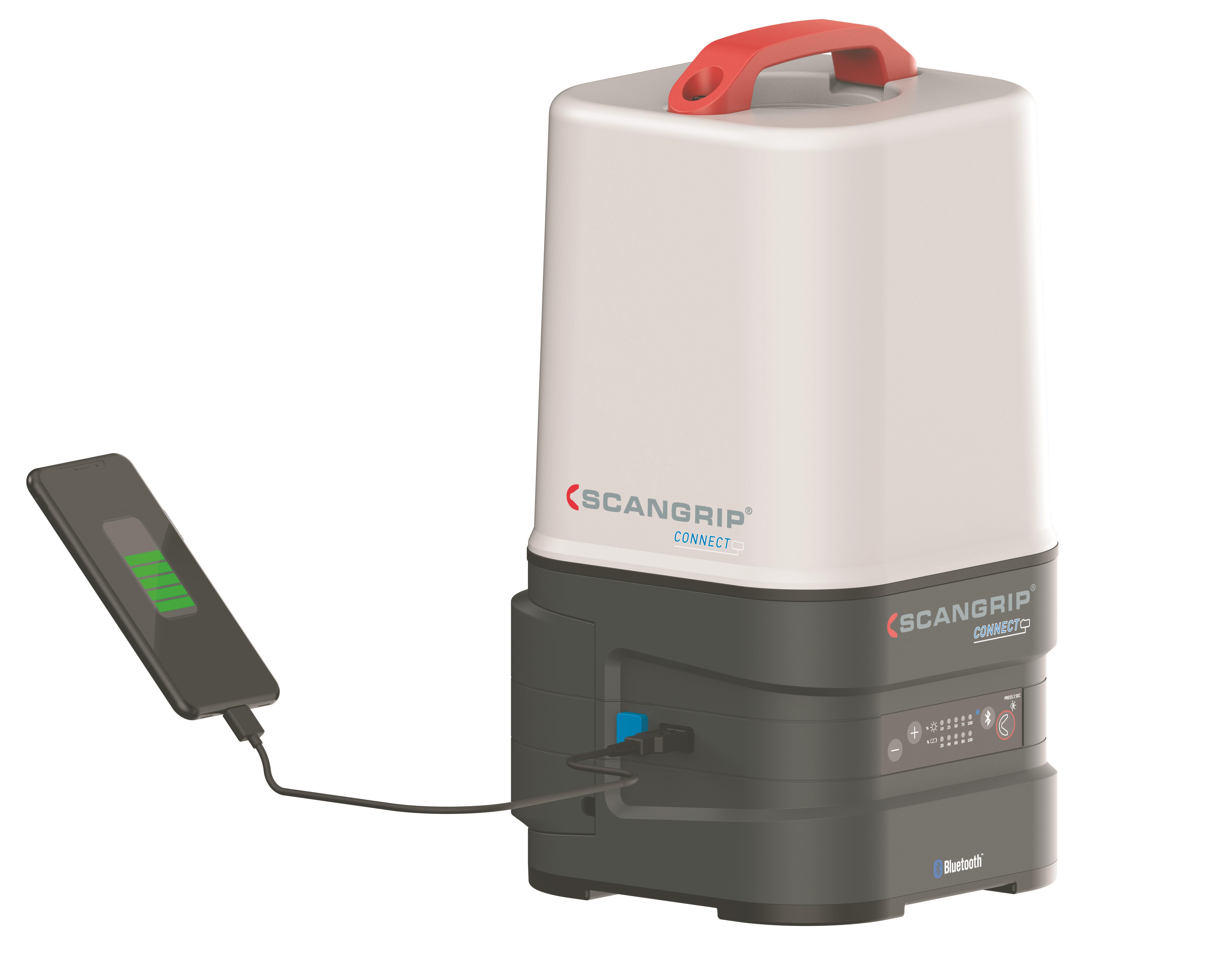 SCANGRIP AREA 10 CONNECT Arbeidslampe med Bluetooth, uten batteri og lader