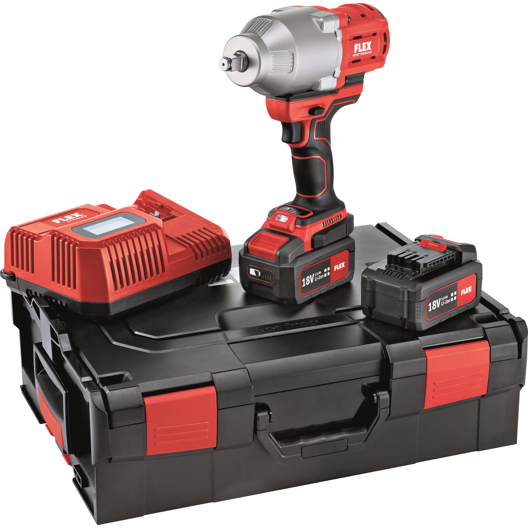 Flex IW 1/2" 950 18.0-EC 5.0 Mutterdragare med batteri och laddare