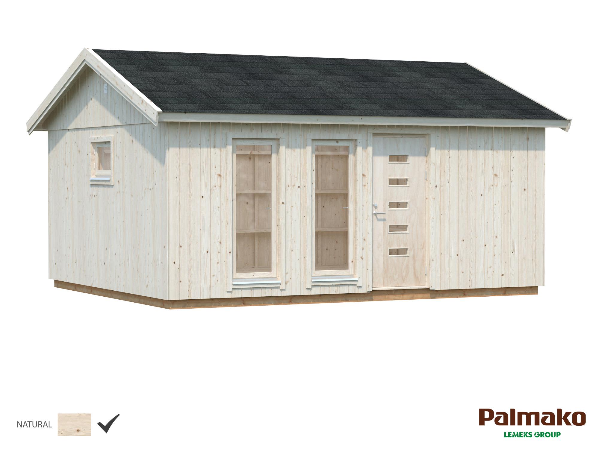 Palmako Charlotte Attefallshus 24,6 m²/inv. 21,5 m², obehandlad