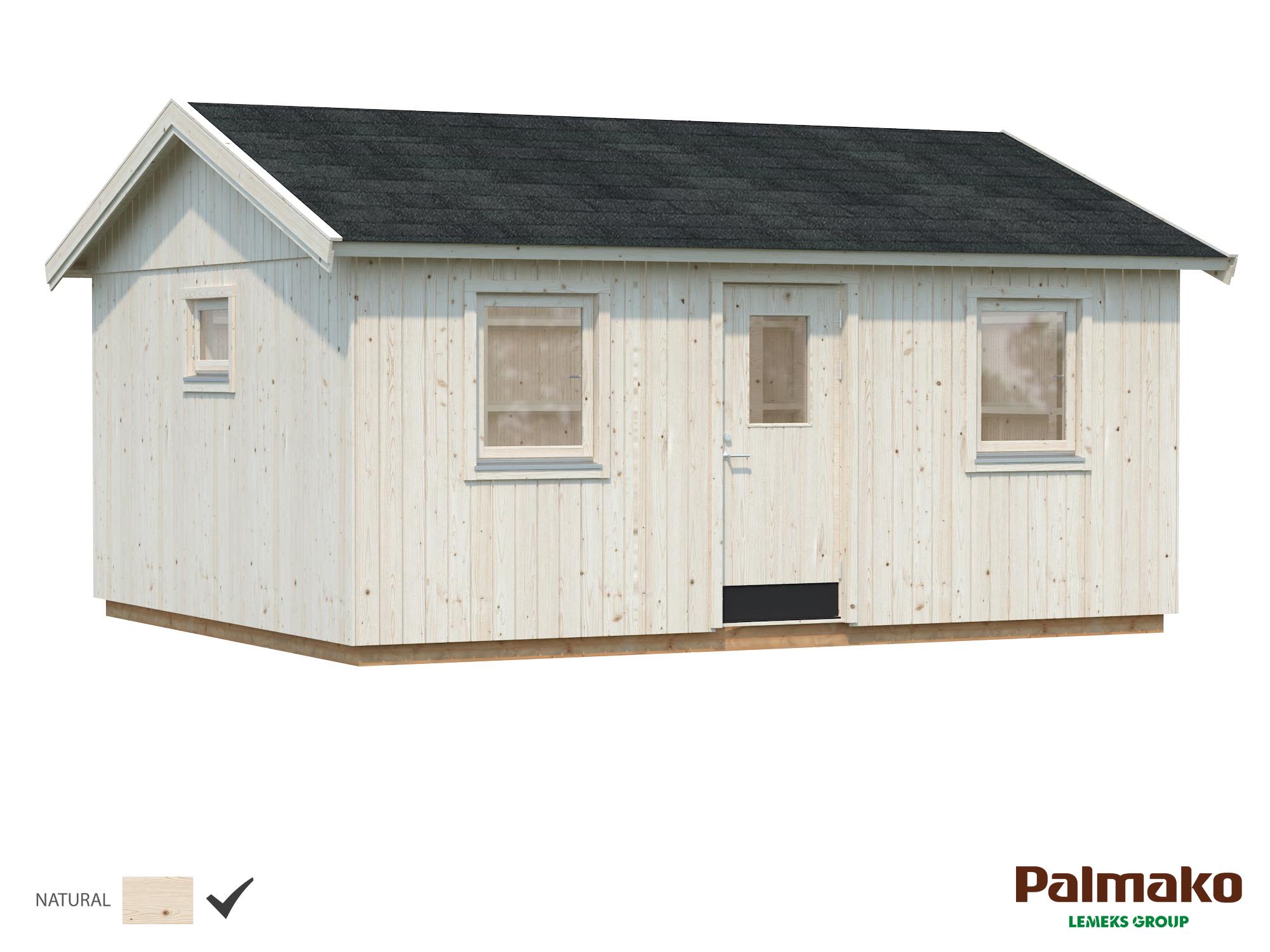Palmako Pernilla Attefallshus 24,6 m²/inv. 21,5 m², obehandlad
